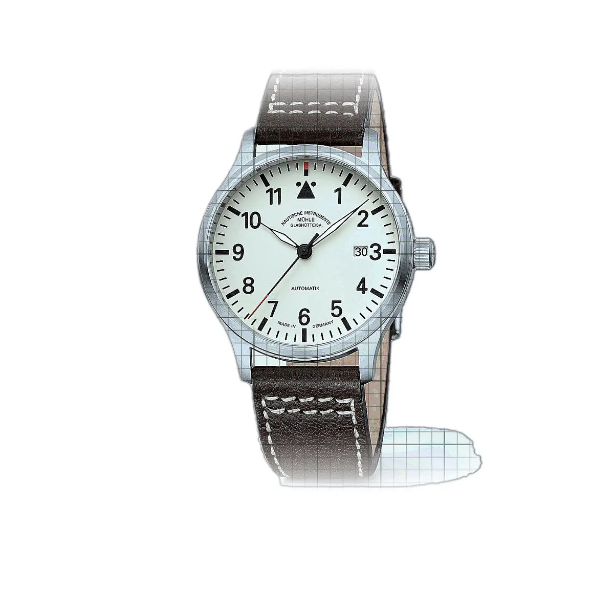Mühle Glashütte Terrasport M1-37-47-100-LB Beige Cadran en acier inoxydable 40mm Montre