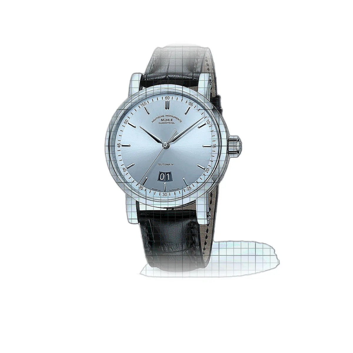 Mühle Glashütte Teutonia M1-44-72-1994-LB Blue Dial Stainless steel 41mm Watch