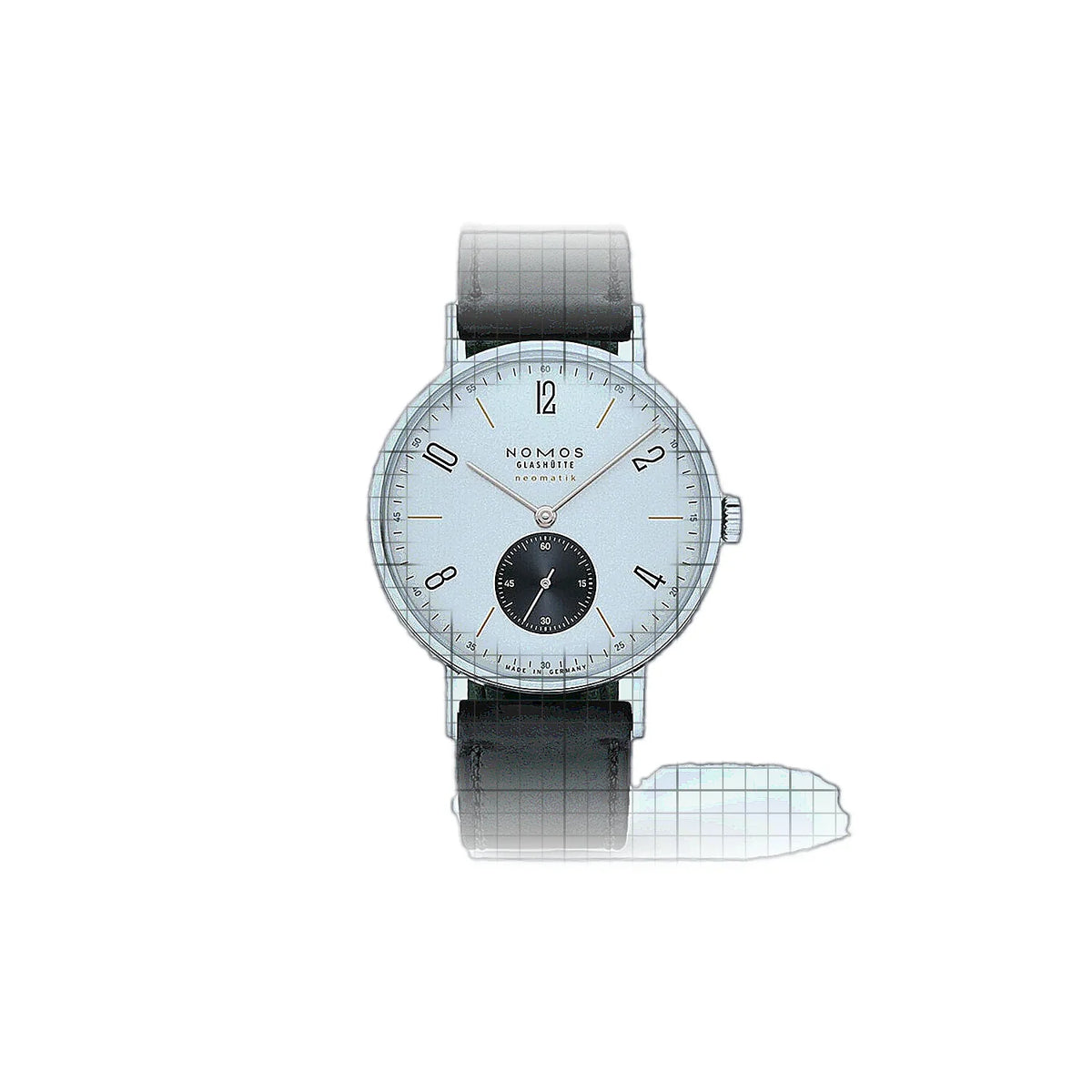 NOMOS Glashütte Tangente 144.S1 Gris Cadran en acier inoxydable 39mm Montre