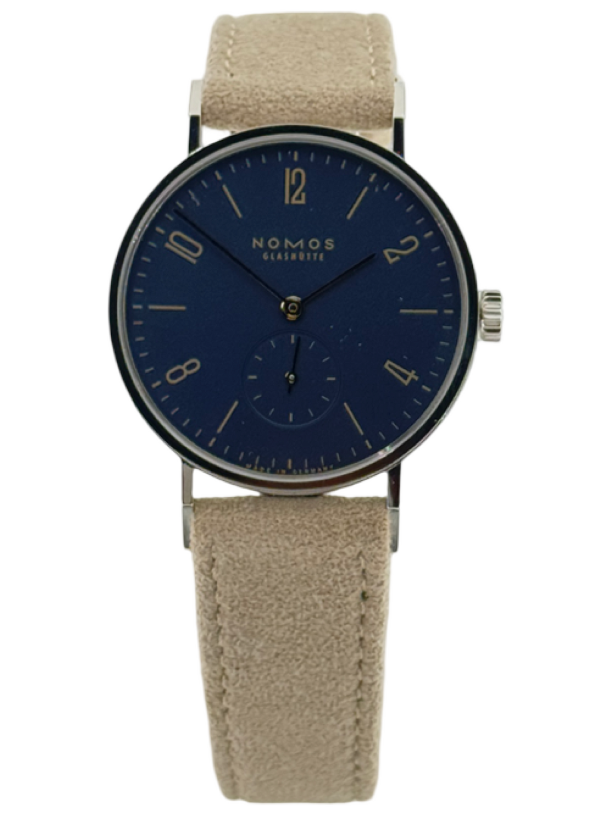 Nomos Glashütte Tangente Handaufzug Blau 35 mm