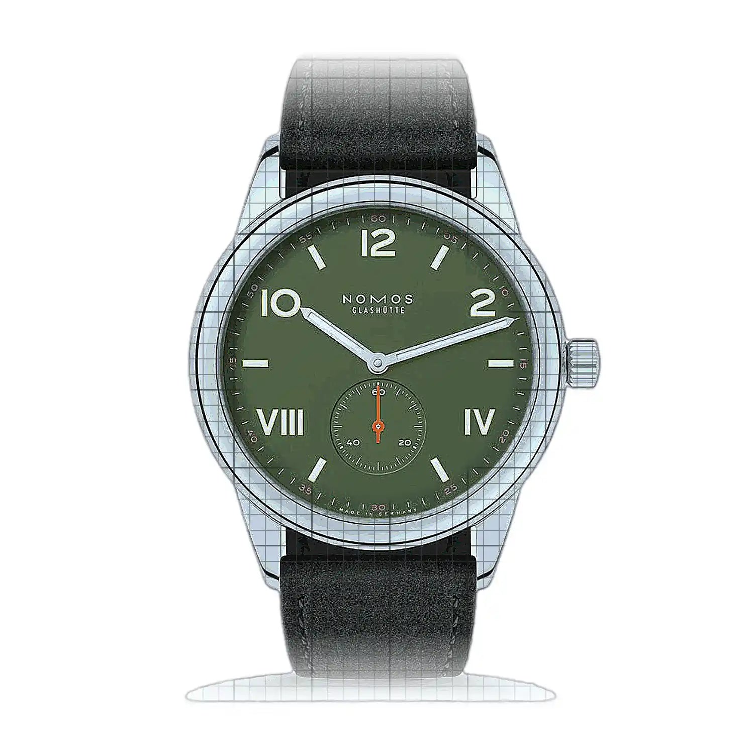 Nomos Glashutte Club Campus 739.GB Green Dial Stainless steel 38,5mm Watch