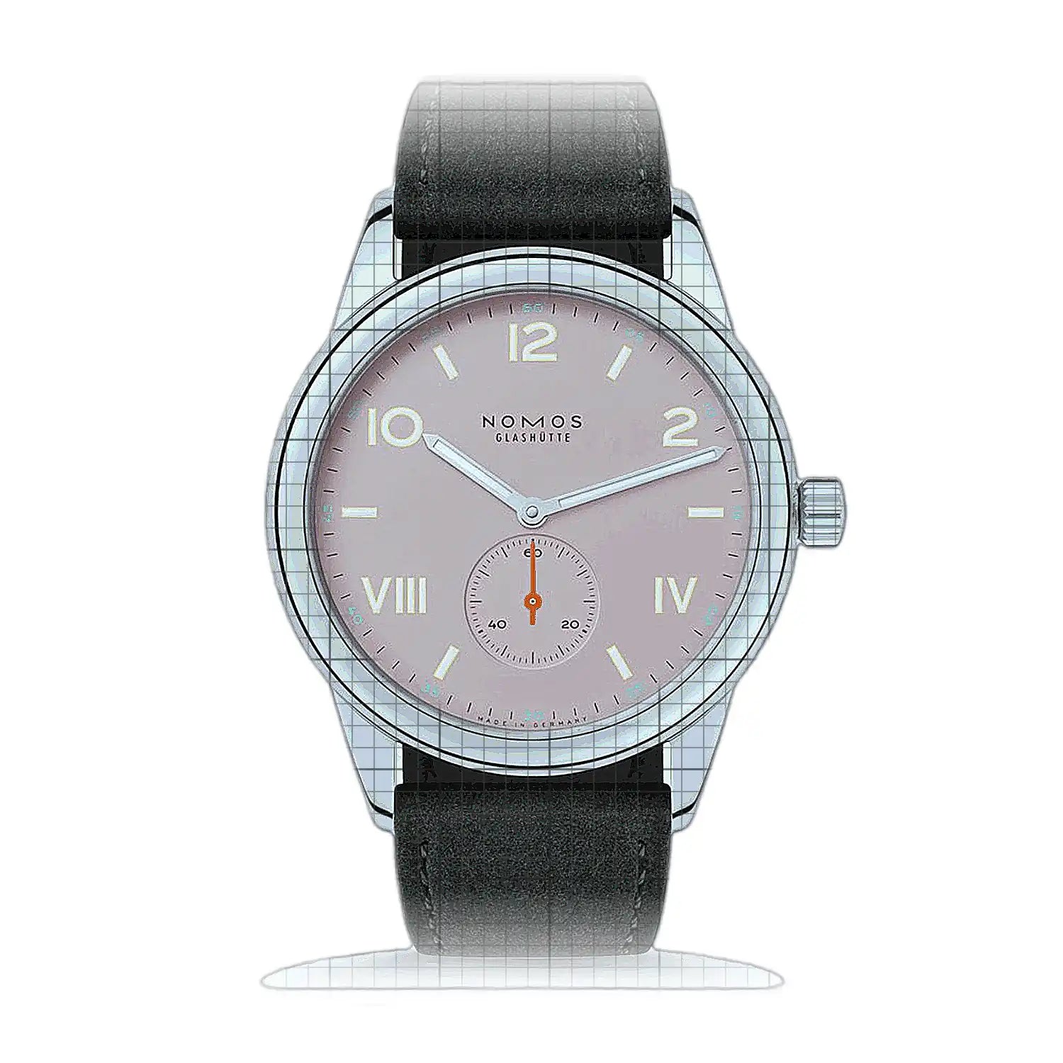 Nomos Glashutte Club Campus 38 720 Pink Dial Stainless steel 38,5mm Watch