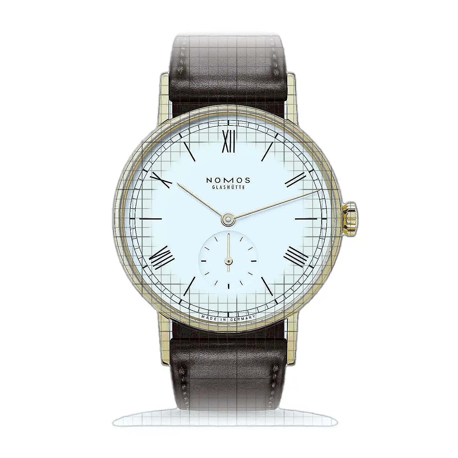 Nomos Glashutte Ludwig 216 White Dial Yellow gold 35mm Watch