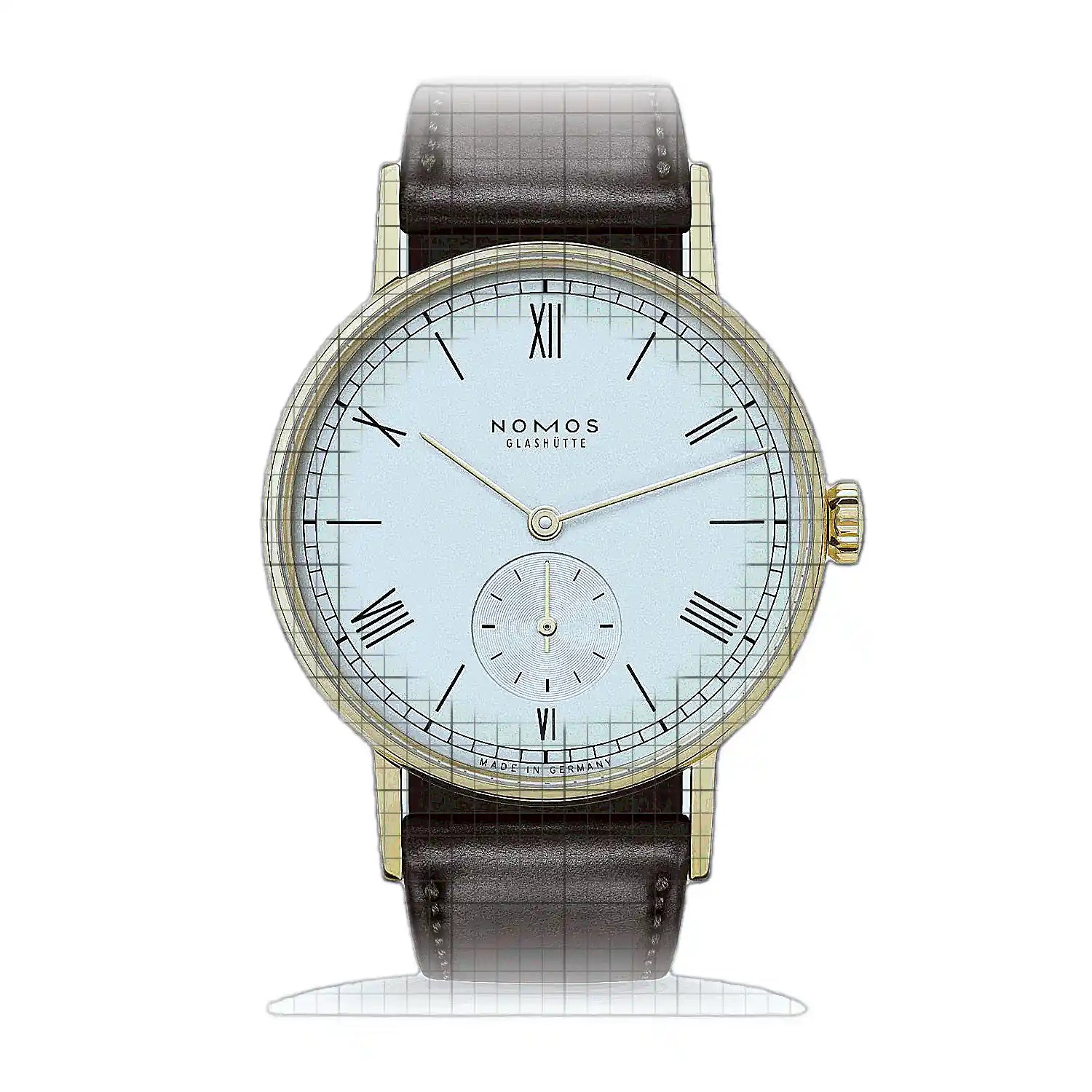 Nomos Glashutte Ludwig Gold dore 212.GOB White Dial Gold 35mm Watch