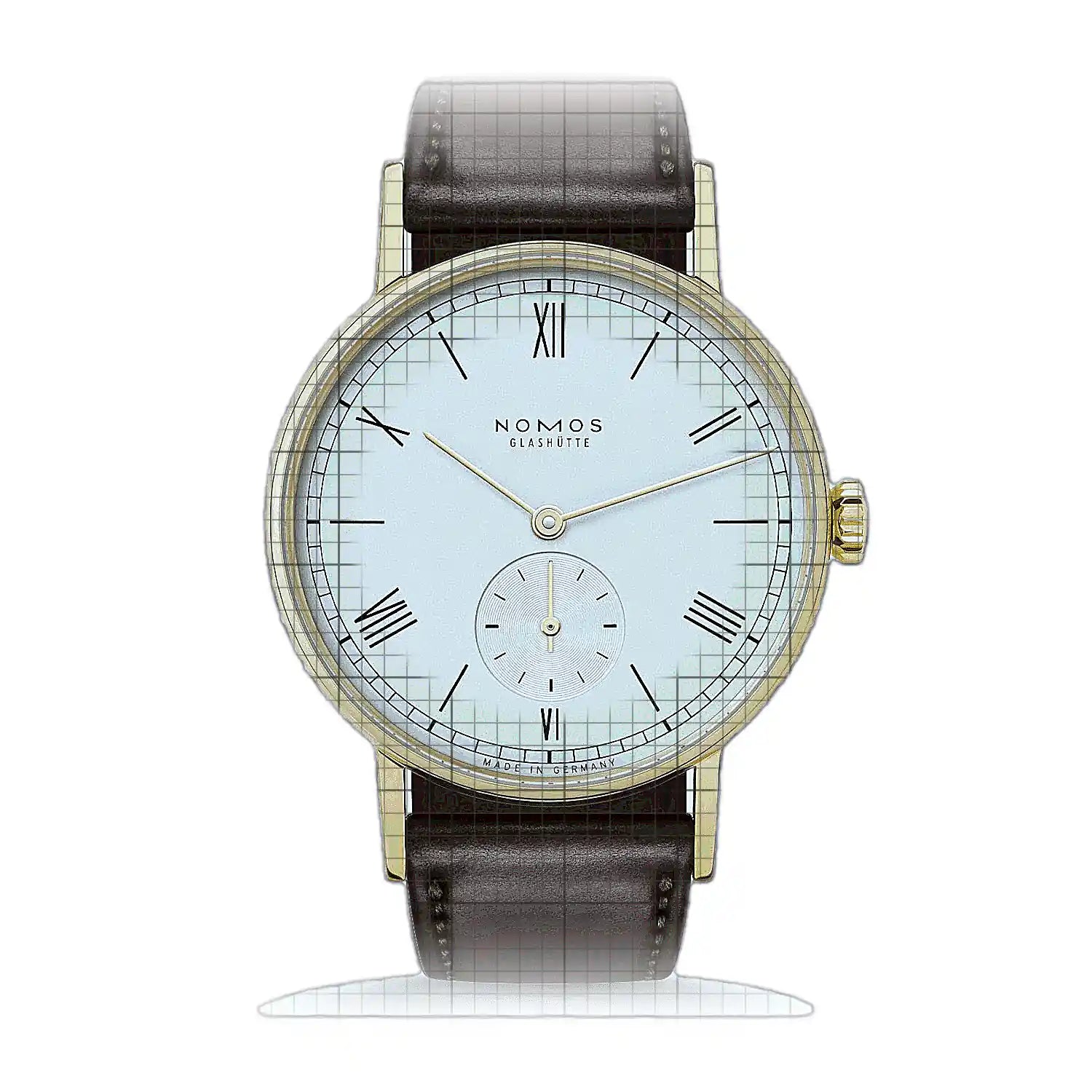 Nomos Glashutte Nomos Ludwig Gold Dore 212 White Dial Yellow gold 35mm Watch