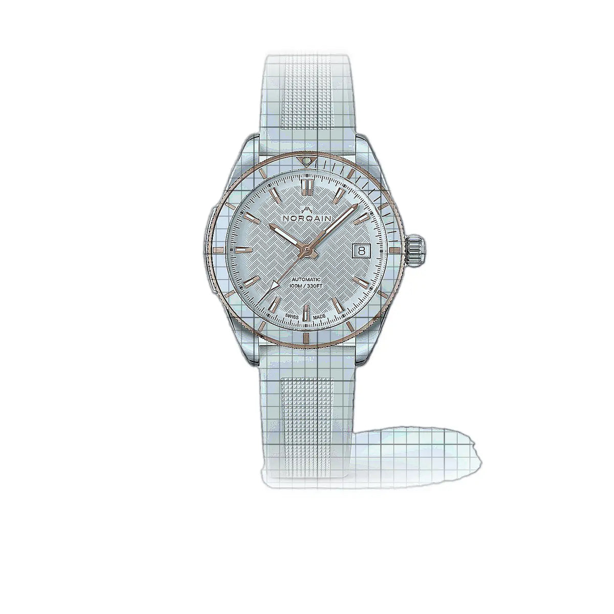 Norqain Adventure N1200.18B02.Q01.R01 Weiß Zifferblatt aus Edelstahl, 37 mm Uhr