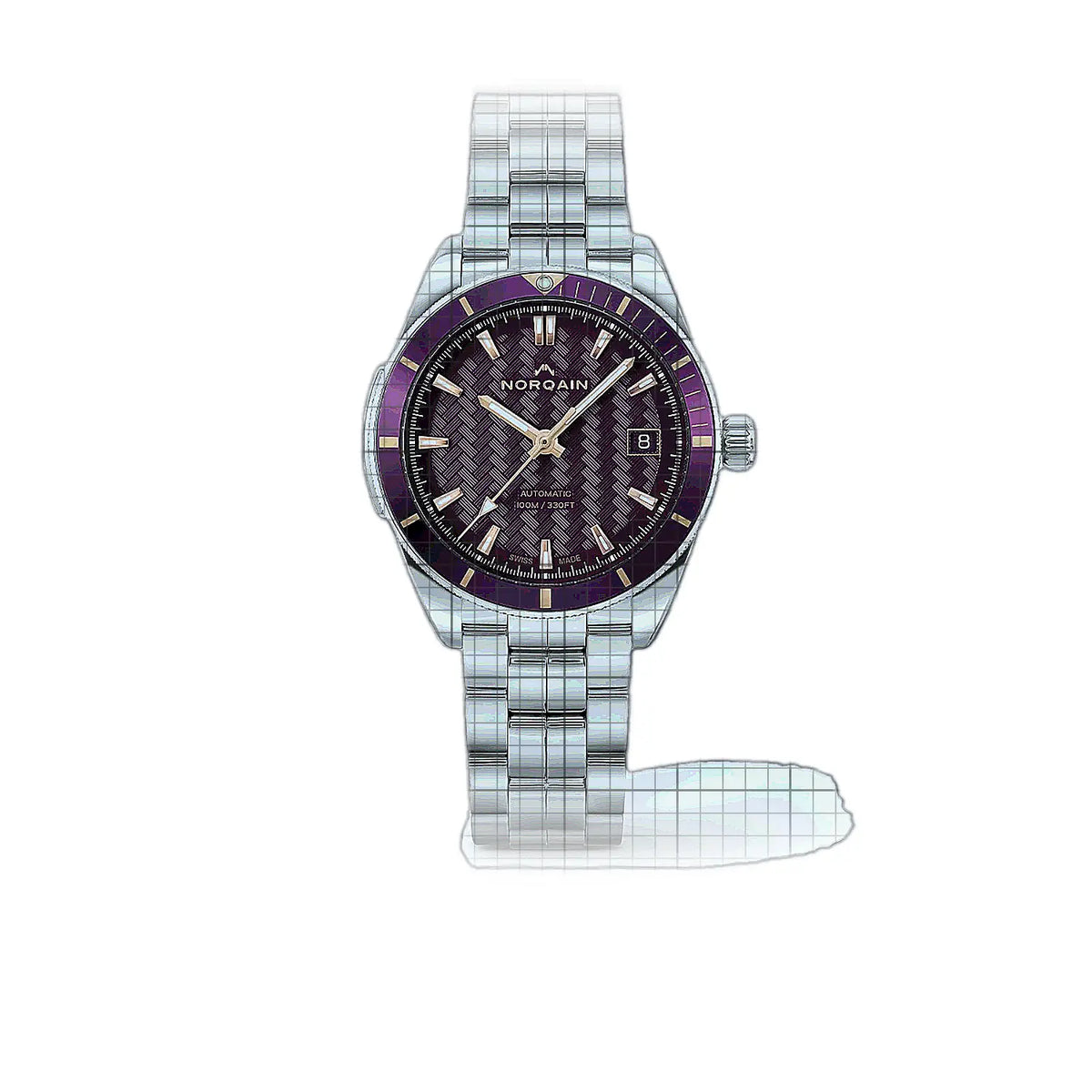 Norqain Adventure N1800.08S02.P01.S01 Violet Dial Stainless steel 37mm Watch