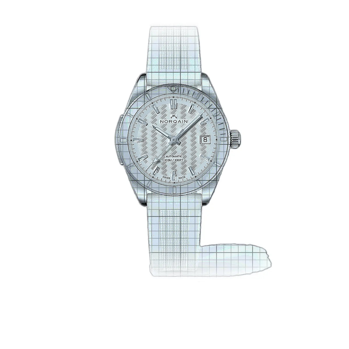 Norqain Adventure N1800.08S05.W01.R03 White Dial Stainless steel 37mm Watch