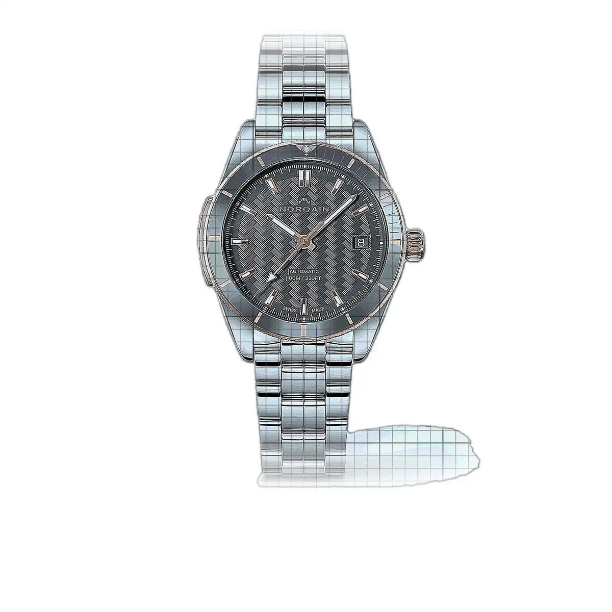 Norqain Adventure N1800.08S07.G01.S02 Grau Zifferblatt Roségold, Edelstahl 37 mm Uhr