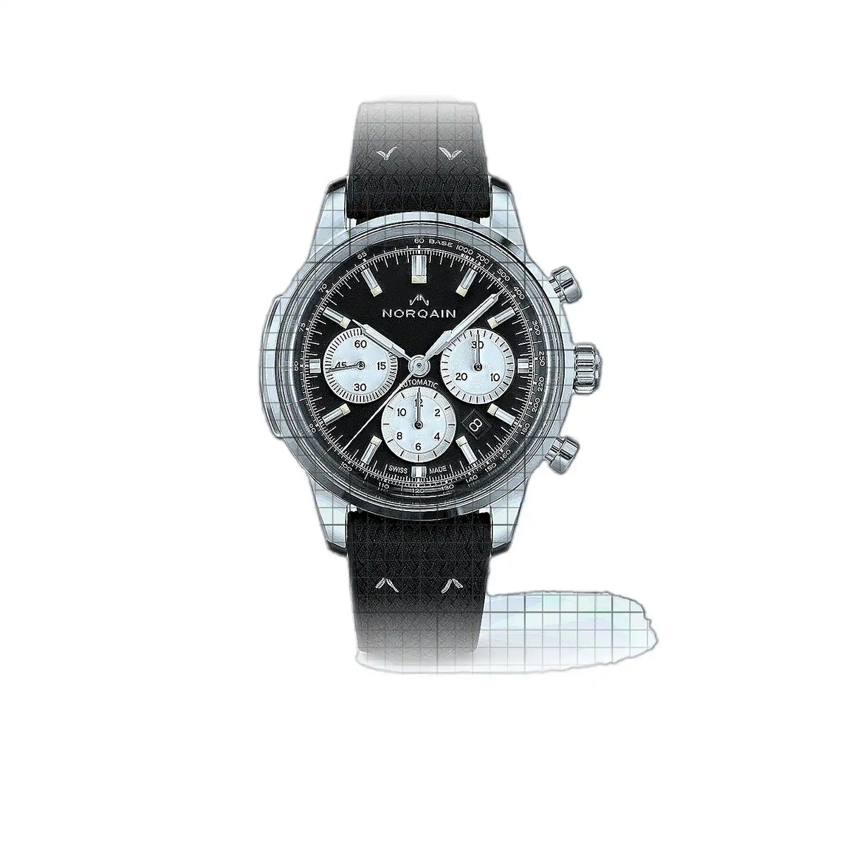 Norqain Freedom N2200.18S01.B01.R03 Schwarz Zifferblatt aus Edelstahl, 43 mm Uhr