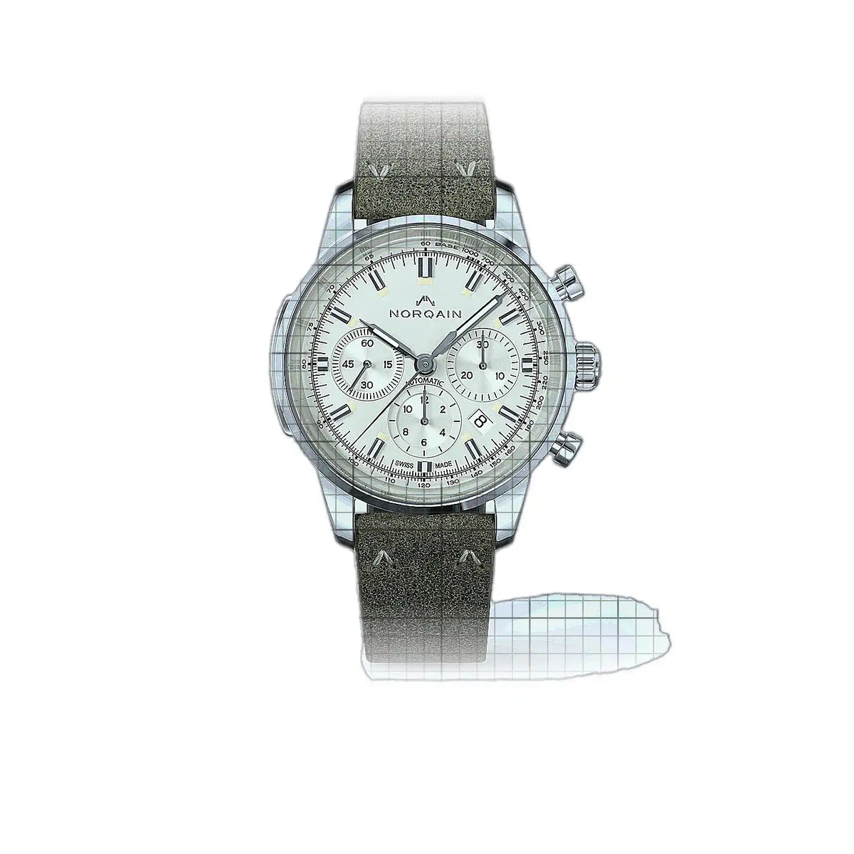 Norqain Freedom N2200.18S01.C01.V01 Beige Zifferblatt aus Edelstahl, 43 mm Uhr