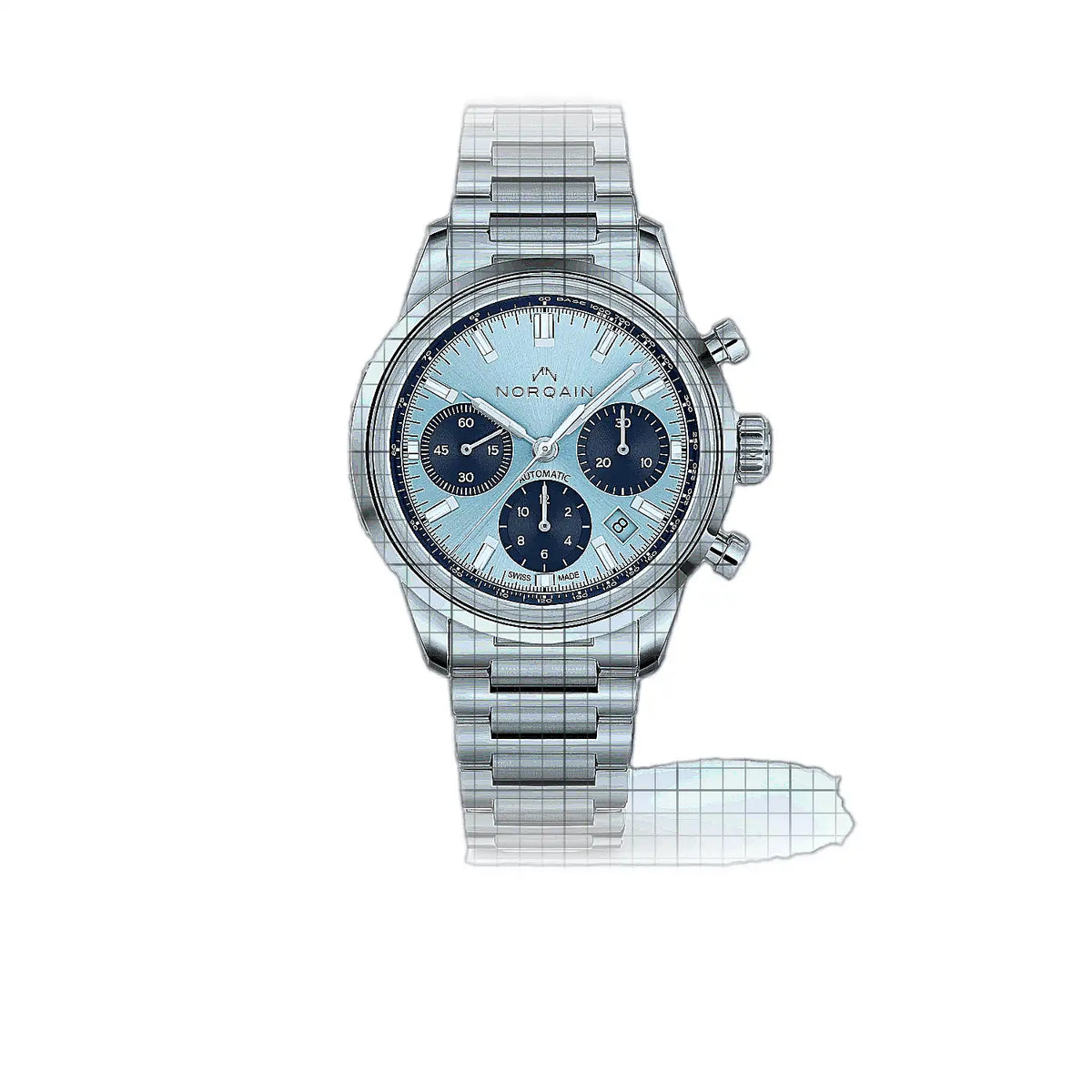 Norqain Freedom N2201.19S01.A03.S01 Blaues Zifferblatt, Edelstahl 40mm Uhr