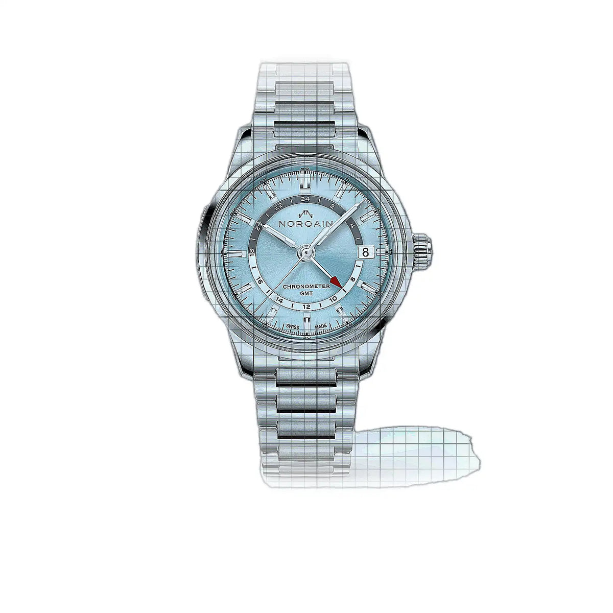 Norqain Freedom NN2100SG/IA211/201SG Blaues Zifferblatt Edelstahl 40mm Uhr