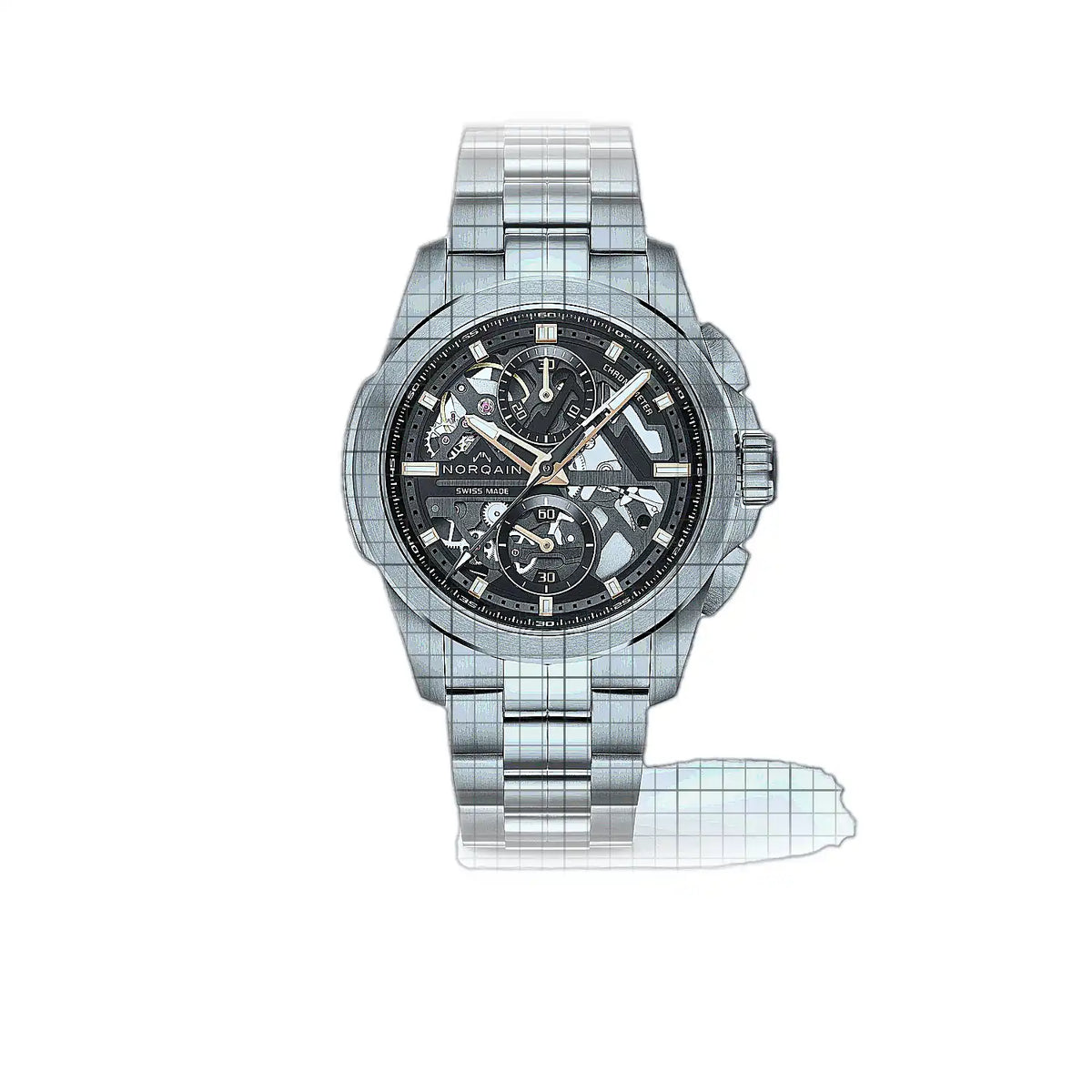 Norqain Independence N3200.40S01.B01.S01 Skelettzifferblatt Edelstahl 42 mm Uhr