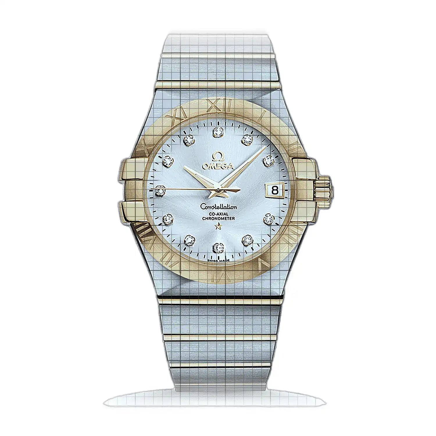 Omega Constellation 35 123.20.35.20.52.002 Silver Dial Stainless steel, yellow gold 35mm Watch