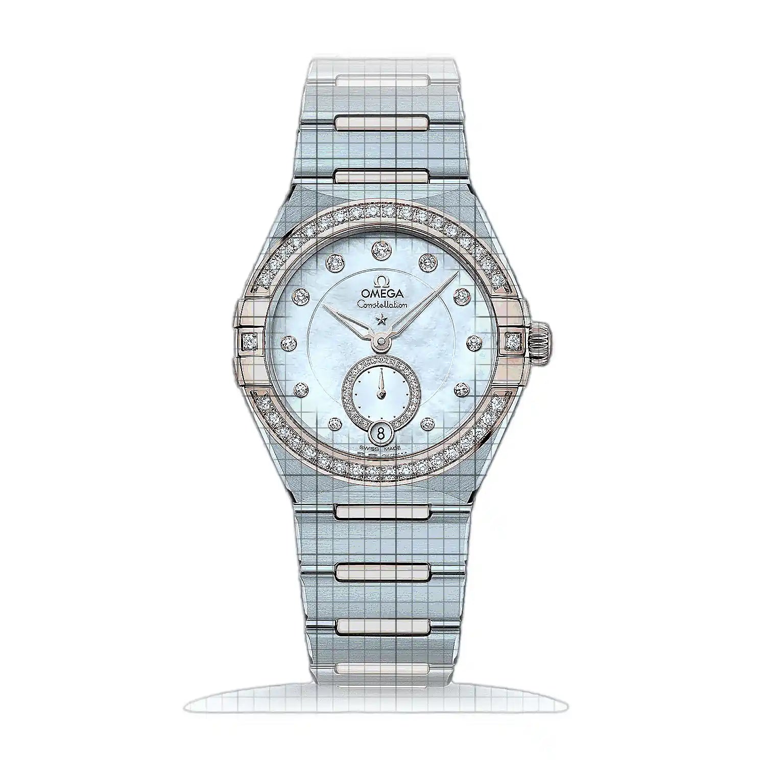 Omega Constellation Small Seconds 34 131.25.34.20.55.001 White Dial Stainless steel, rose gold 34mm Watch