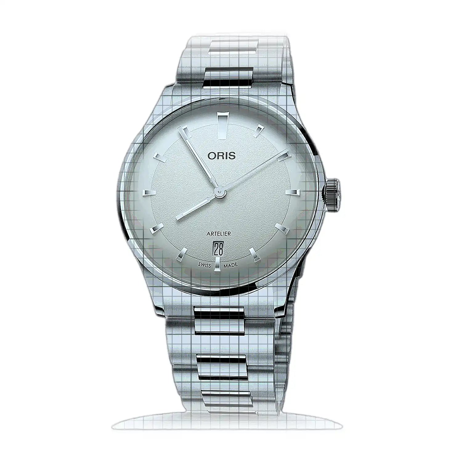 Oris Artelier Date 01 733 7810 4051-07 8 20 20 White Dial Stainless steel 38mm Watch