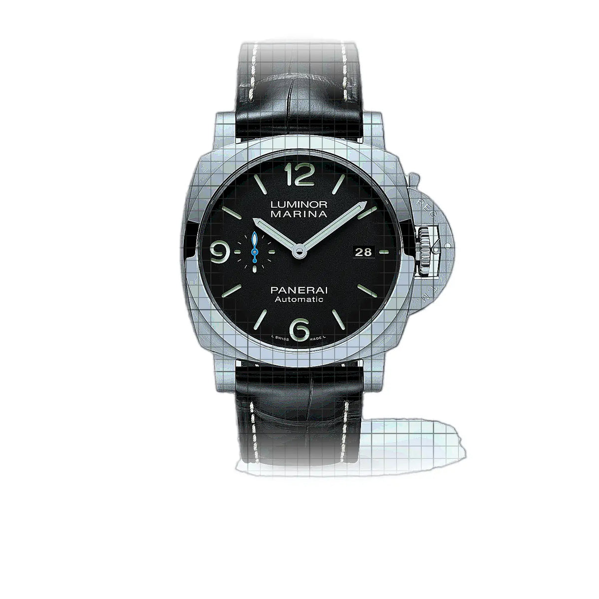 Panerai Luminor PAM01312 GLM Black Dial Stainless steel 44mm Watch