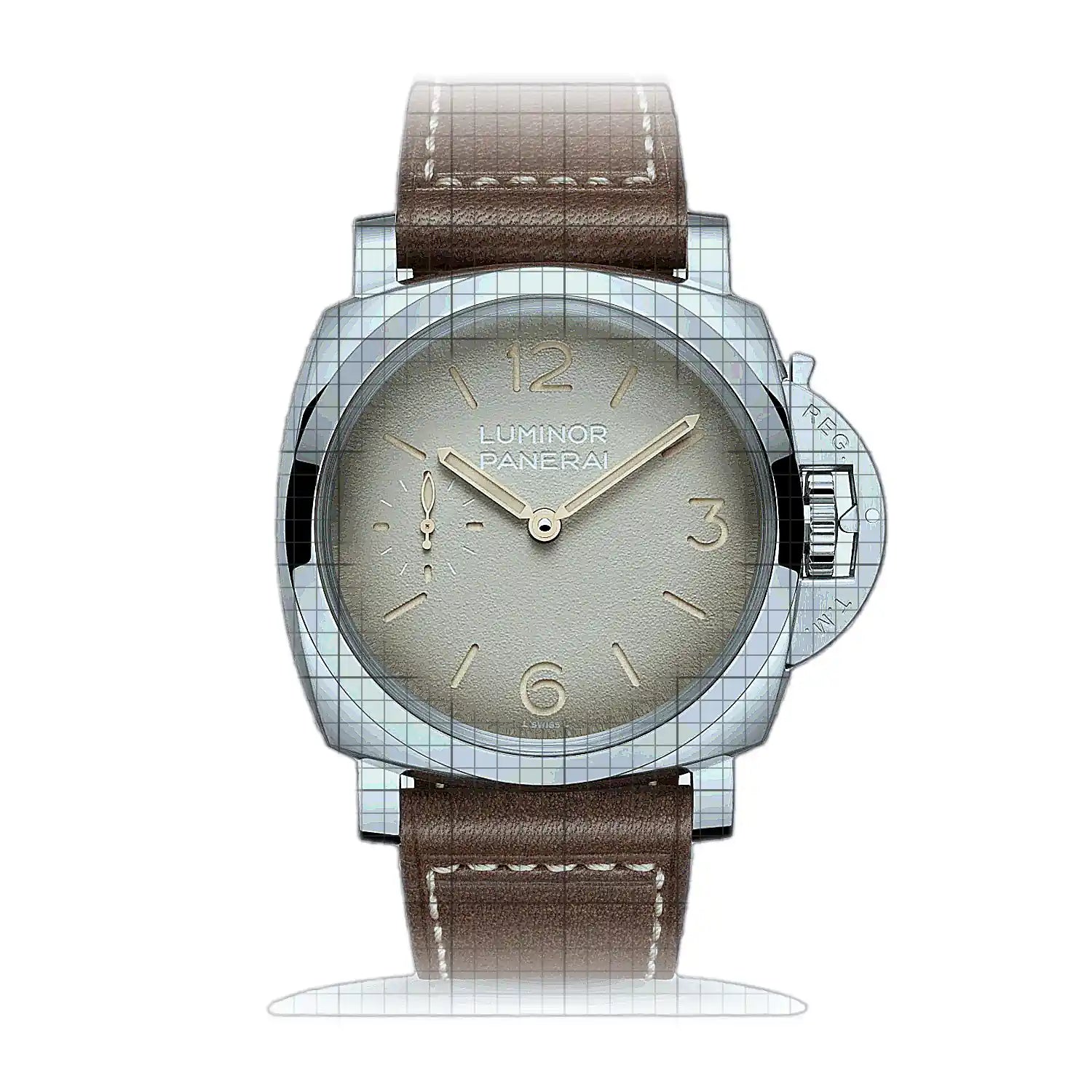 Panerai Luminor PA01735 Brown Dial Stainless steel 47mm Watch
