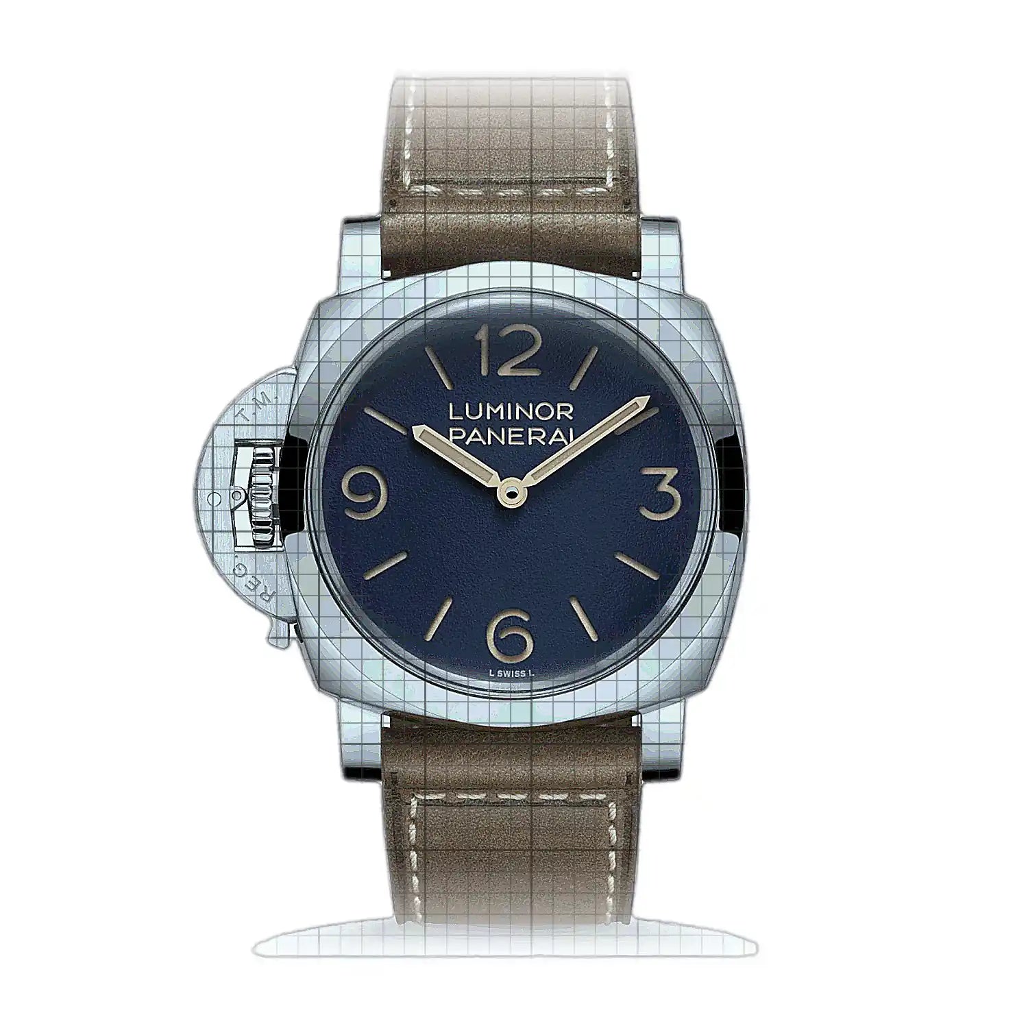Panerai Luminor Destro PA01732 Blue Dial Stainless steel 44mm Watch