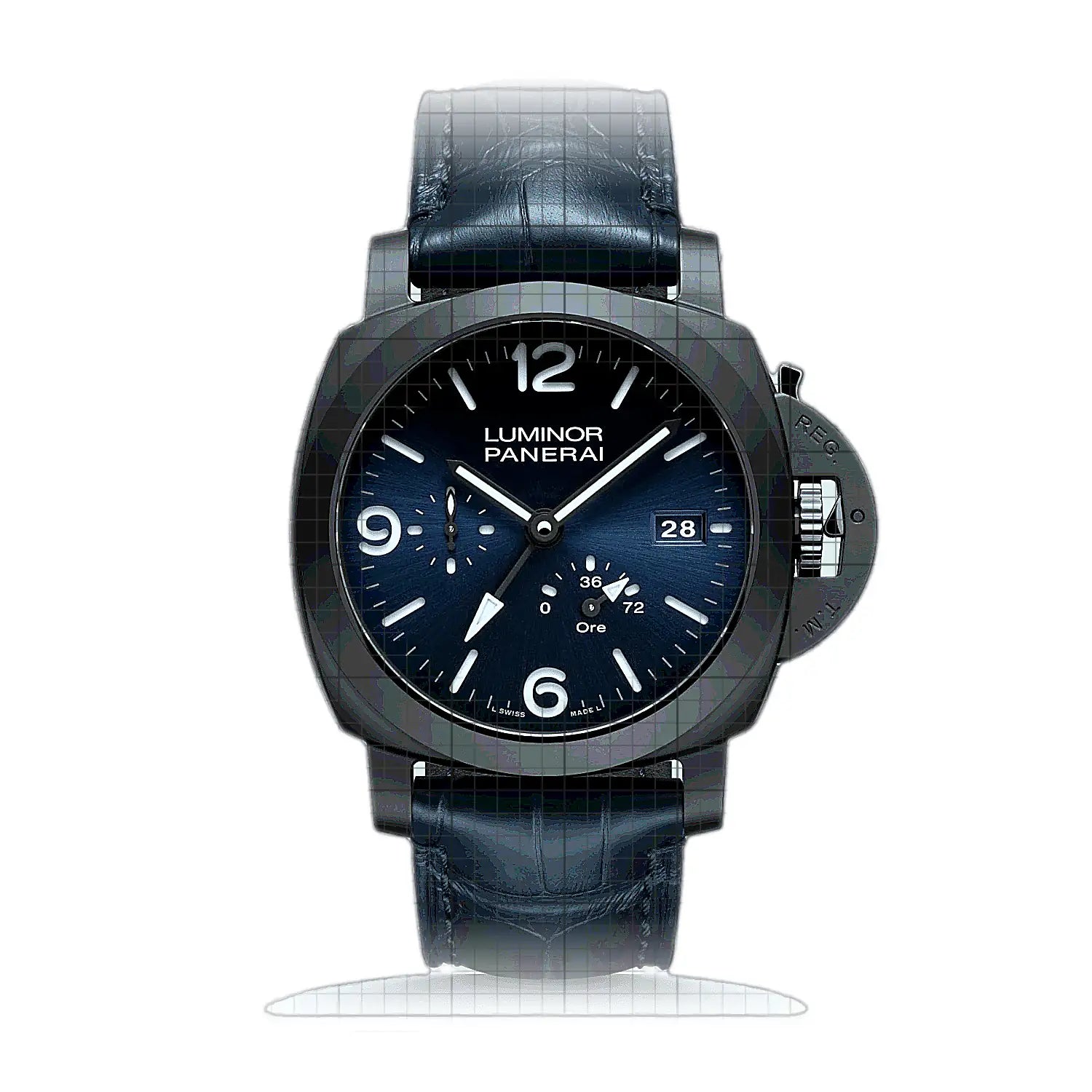 Panerai Luminor GMT Power Reserve Ceramica PA01574 Blue Dial Ceramic 44mm Watch