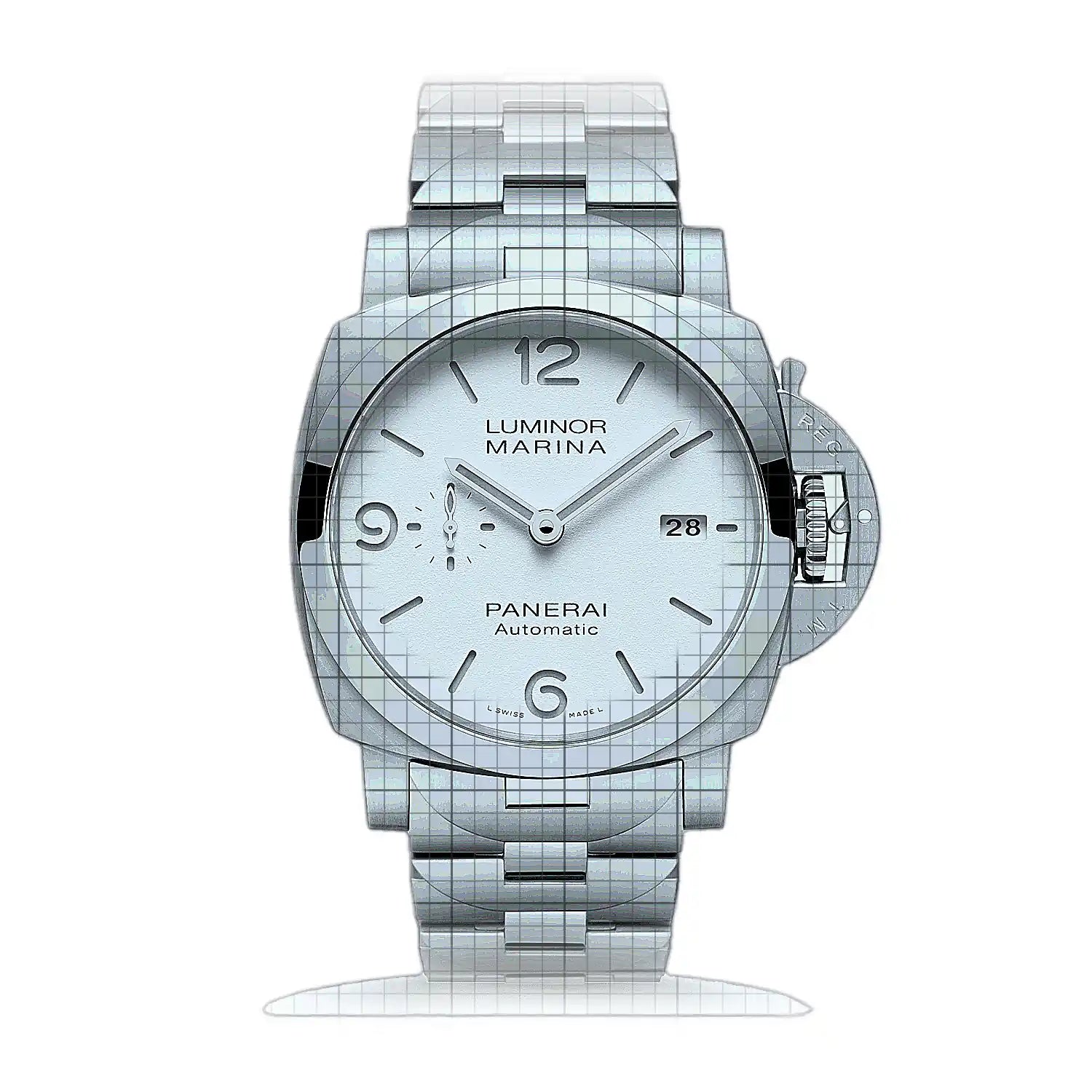 Panerai Luminor Marina PA01564 White Dial Stainless steel 44mm Watch