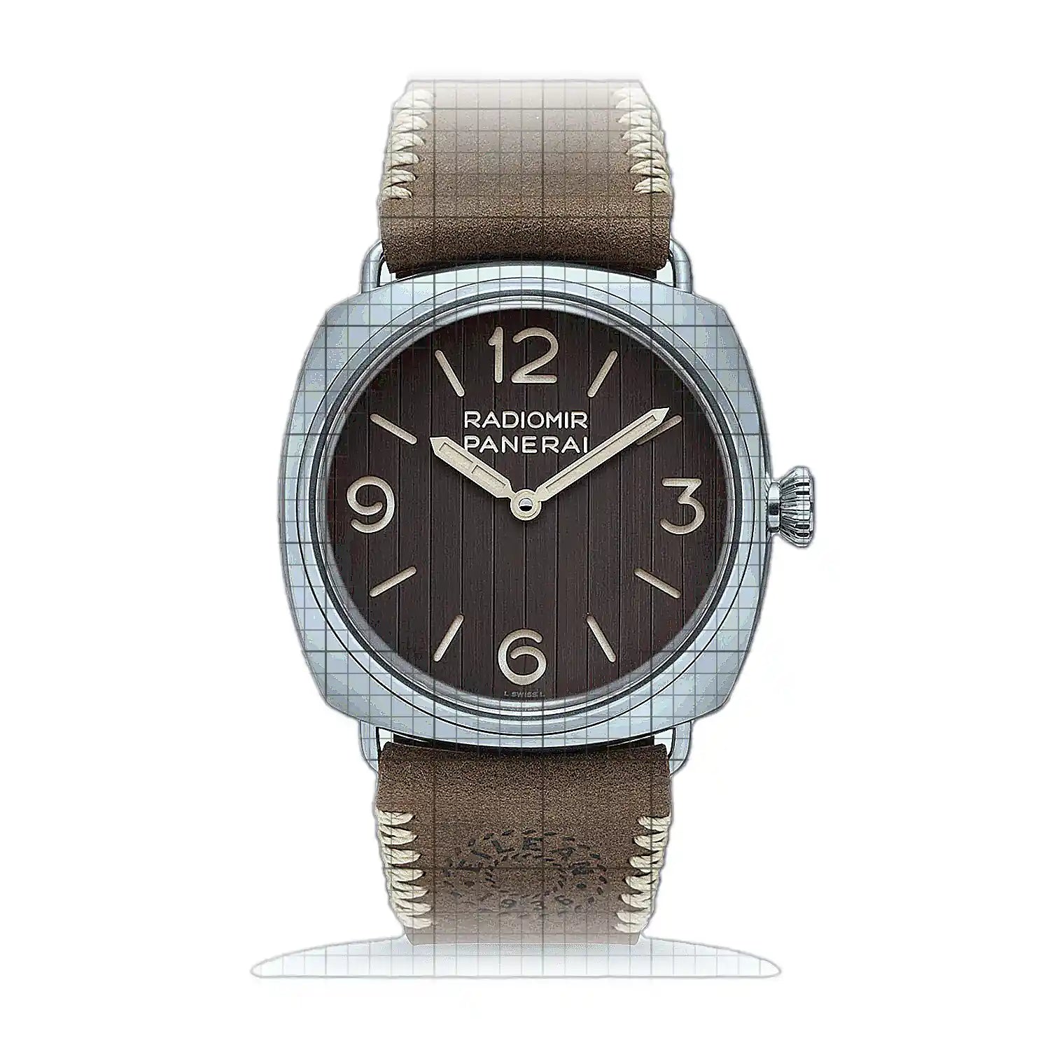 Panerai Radiomir Eilean PA01243 Brown Dial Stainless steel 45mm Watch