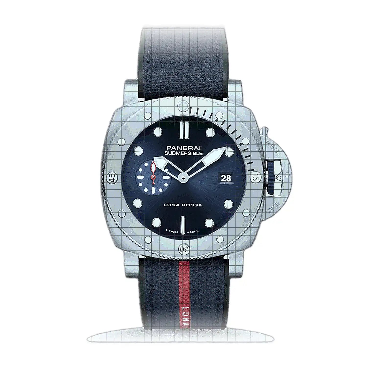 Panerai Submersible QuarantaQuattro Luna Rossa PA01391 Blue Dial Stainless steel 44mm Watch
