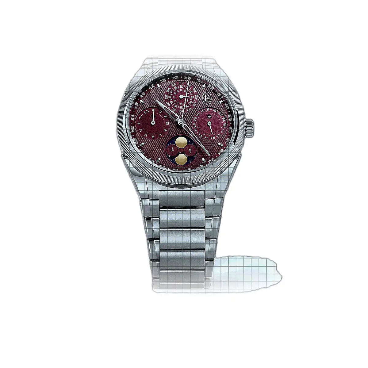 Montre Parmigiani Fleurier Tonda PFH982-1022301-100182 Rouge Cadran en acier inoxydable, 42 mm