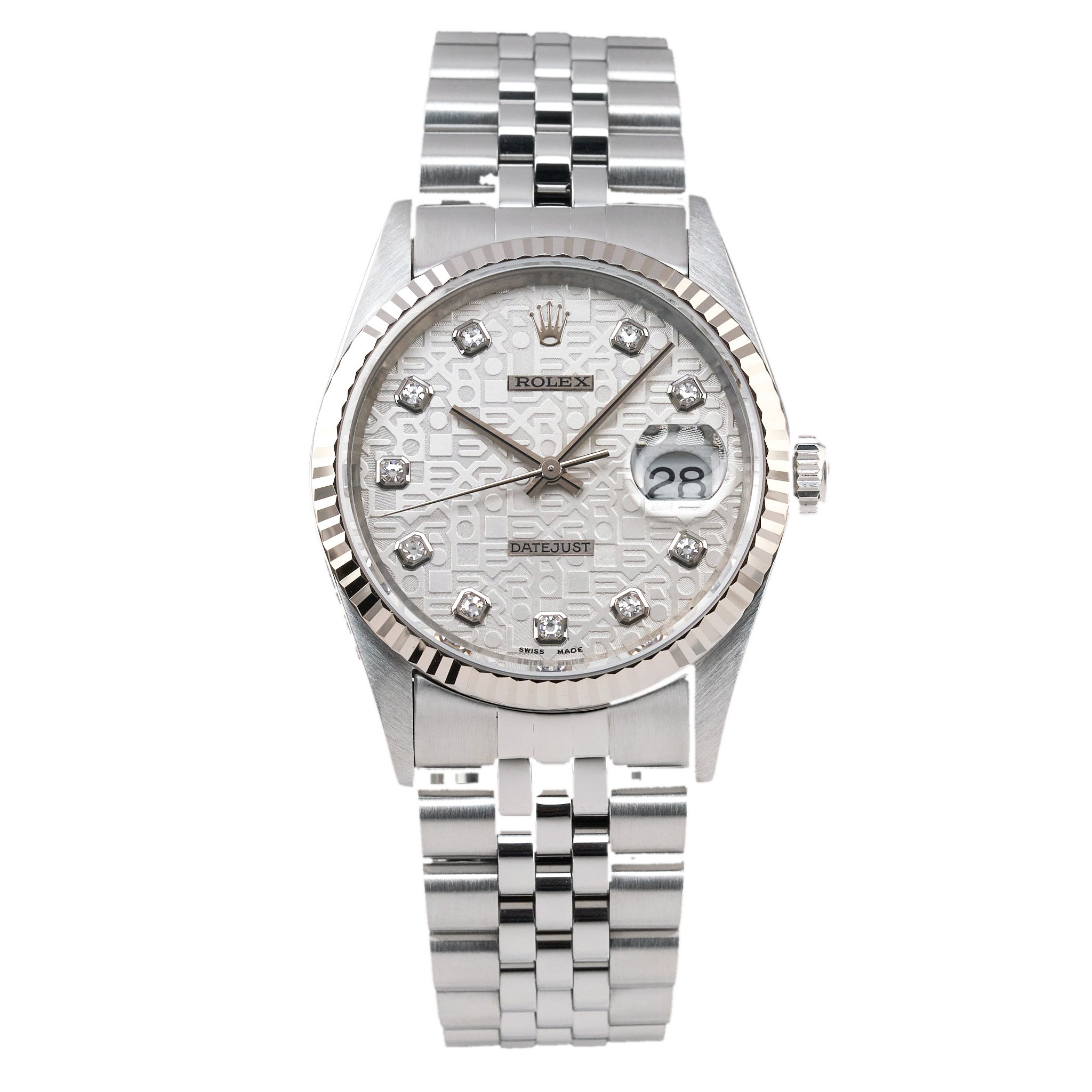 Rolex Datejust Silber “ mit Diamanten, CPO