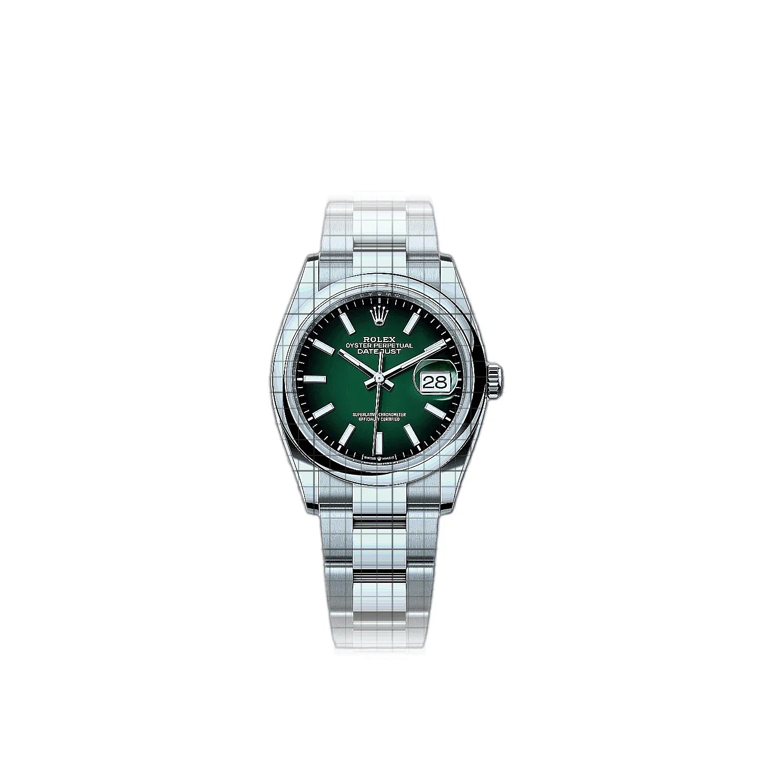 Rolex Datejust Green Ombre Oyster 36