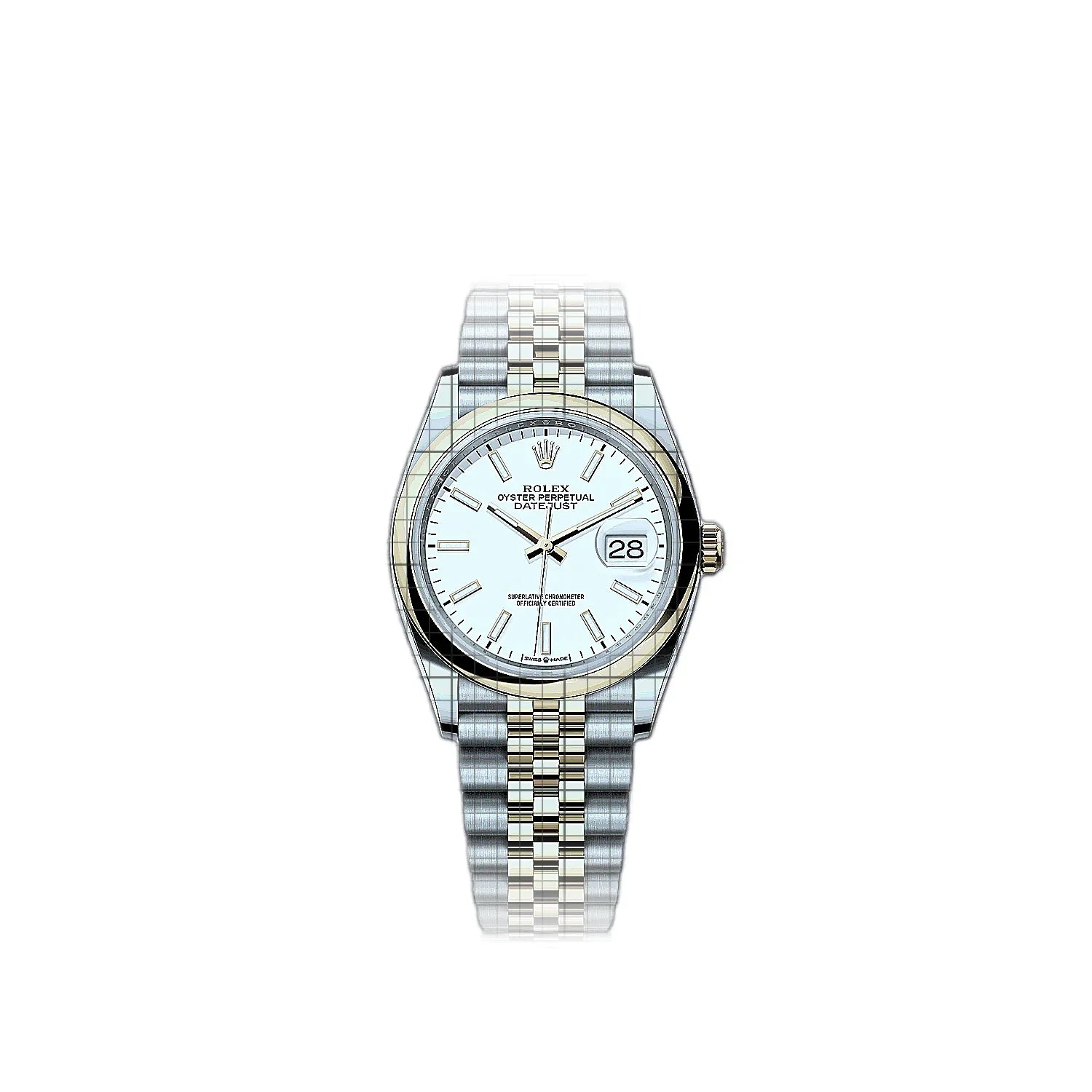 Rolex Datejust 126203-0019 White Dial Stainless steel, yellow gold 36mm Watch