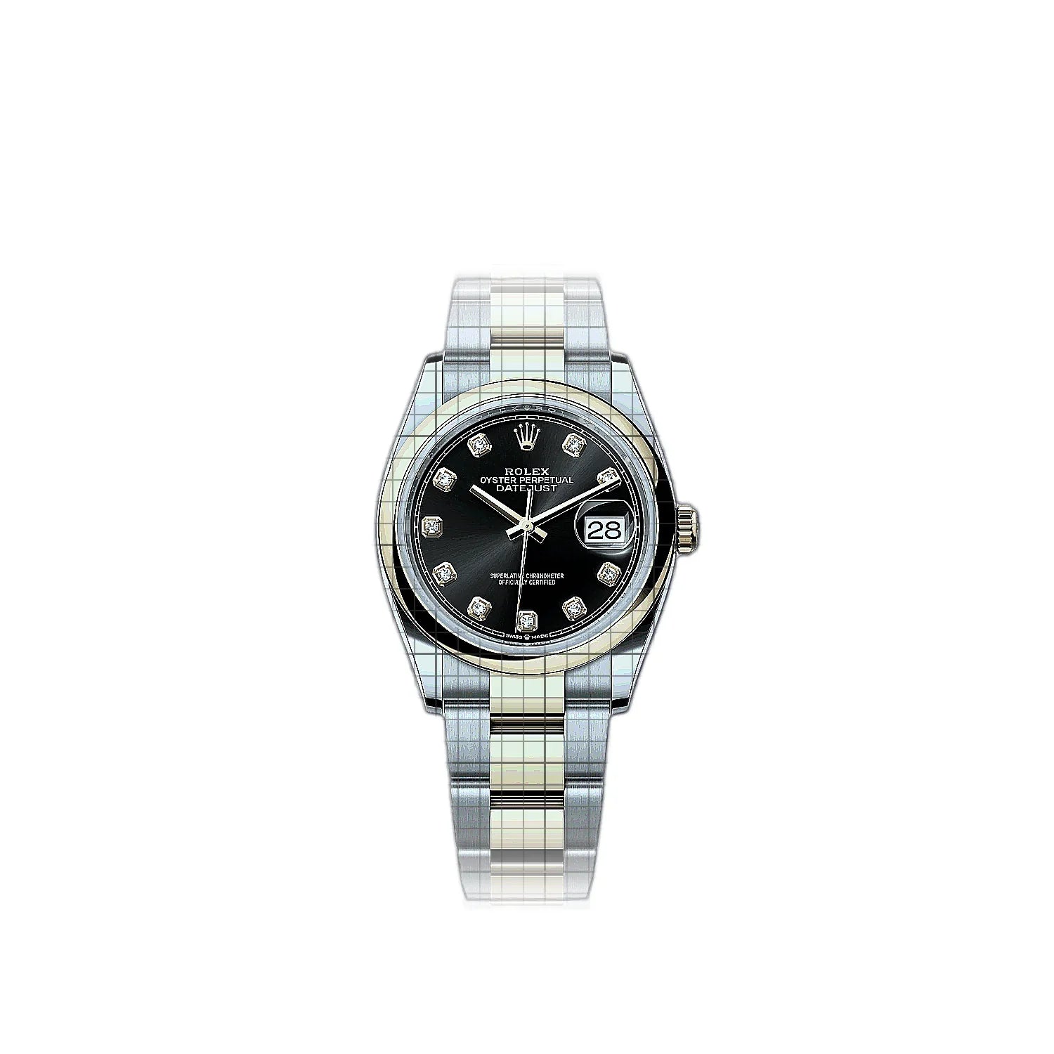 Rolex Datejust 126203-0022 Black Dial Stainless steel, yellow gold 36mm Watch