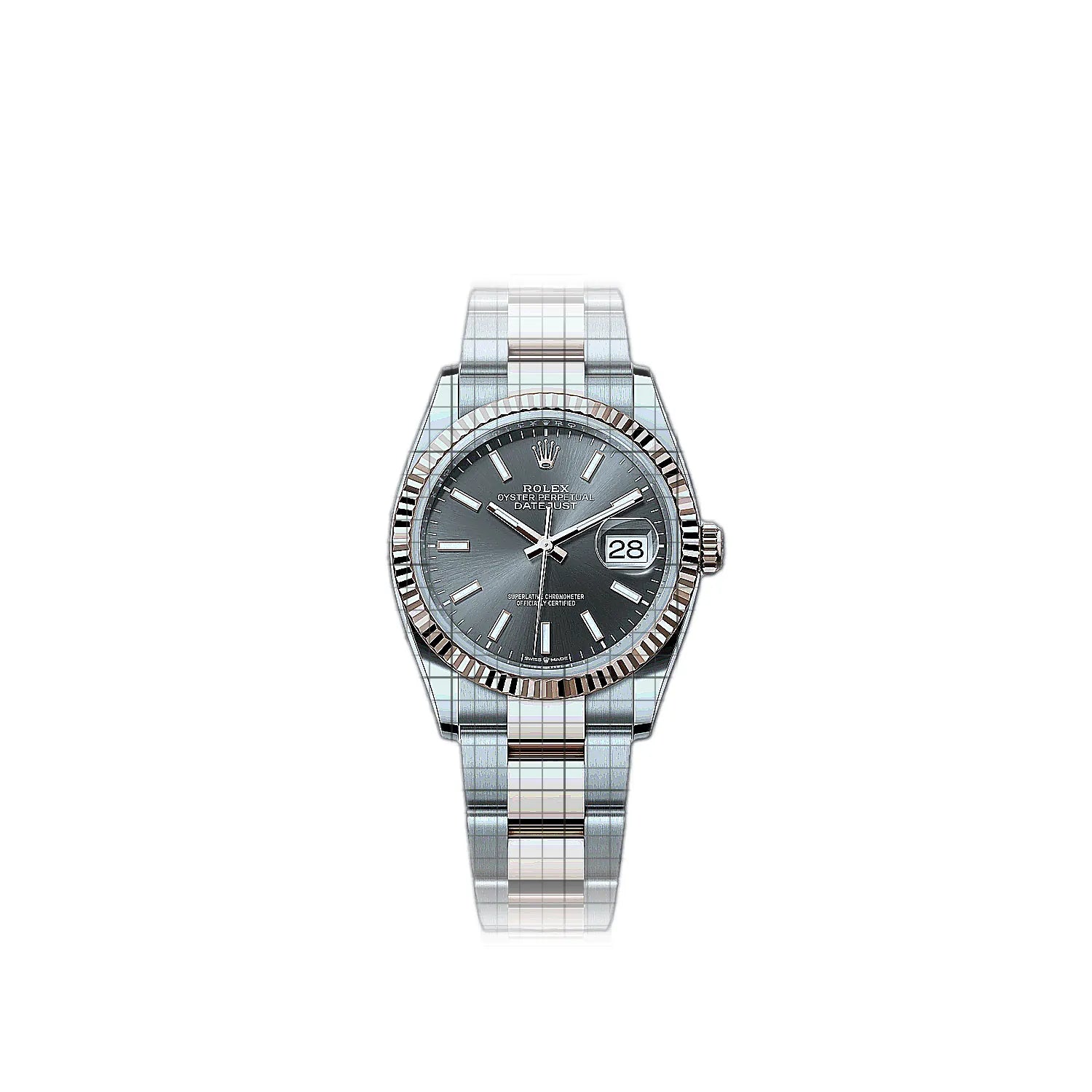 Rolex Datejust 126231-0014 Grey Dial Stainless steel, rose gold 36mm Watch