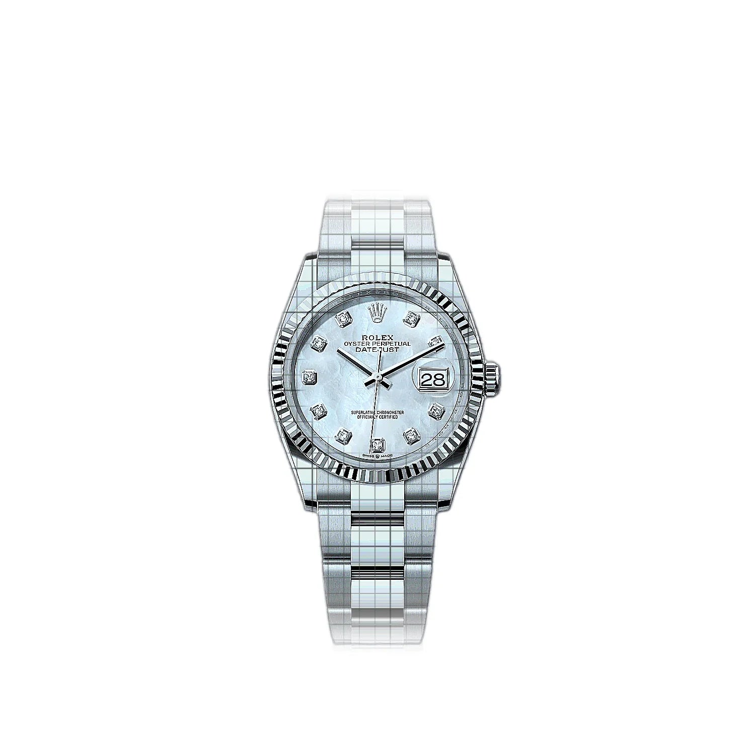 Rolex Datejust White Oyster 36 mm