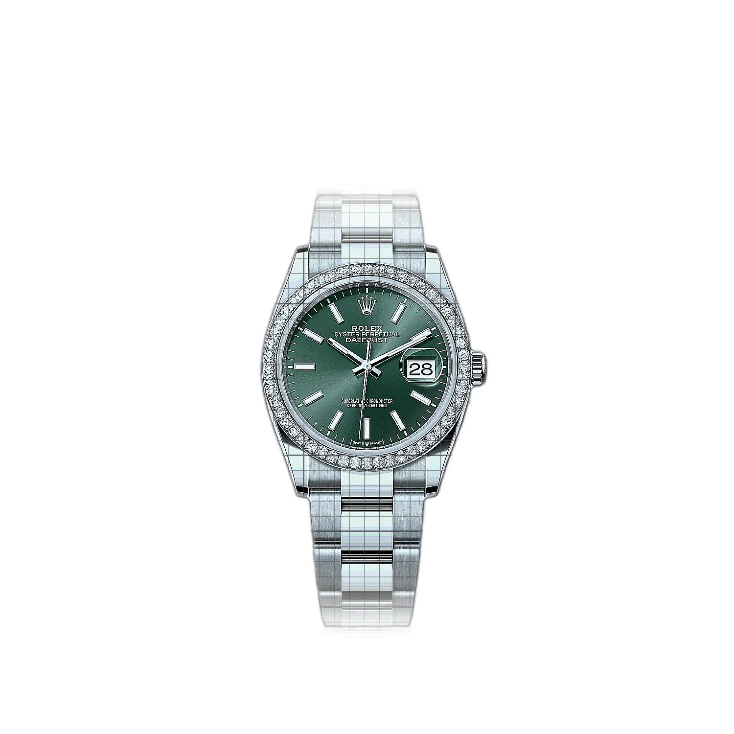 Rolex Datejust 126284rbr-0044 Green Dial Stainless steel, white gold 36mm Watch
