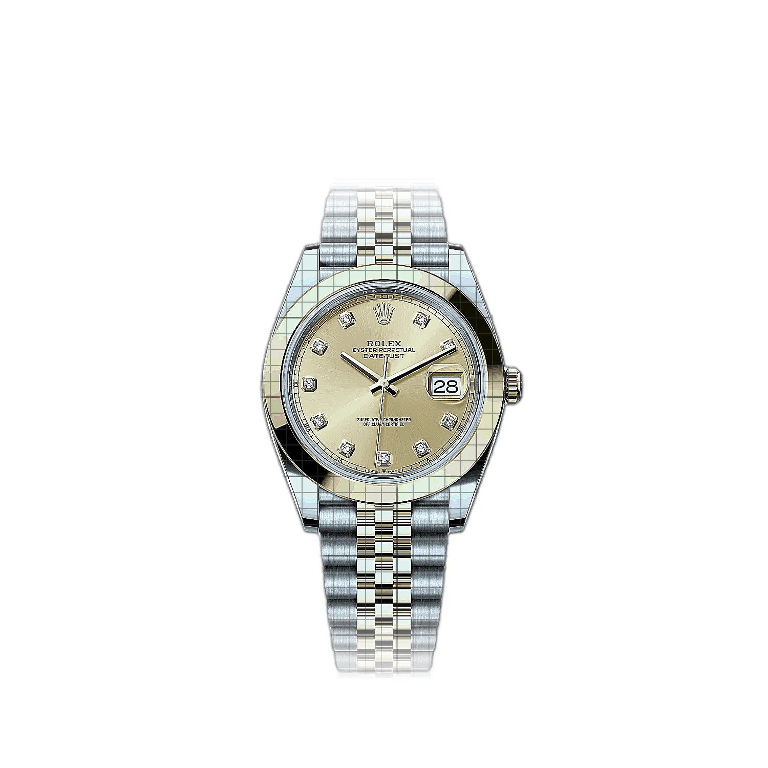 Rolex Datejust 126303-0012 White Dial Yellow gold 42mm Watch