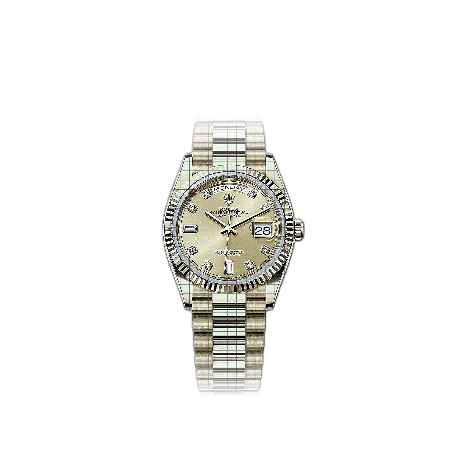 Rolex Day-Date 128238-0008 Champagne Dial Yellow gold 36mm Watch