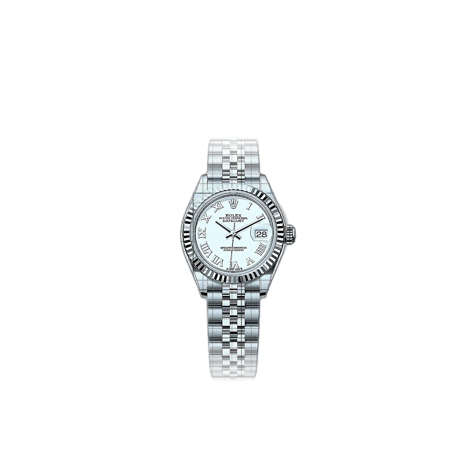 Rolex Lady-Datejust 279174-0019 White Dial Stainless steel, white gold 28mm Watch