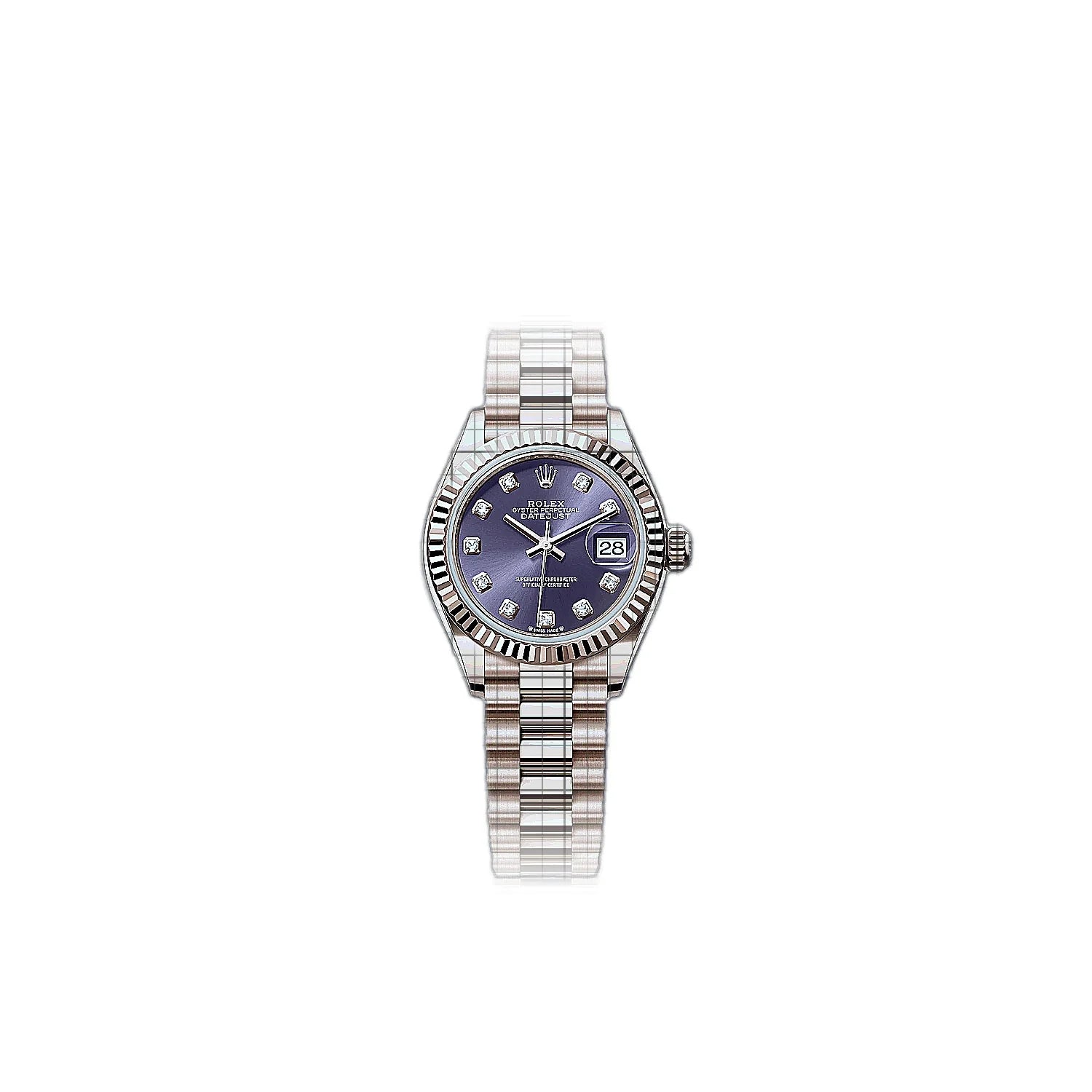 Rolex Lady-Datejust 279175-0019 Purple Dial Rose gold 28mm Watch