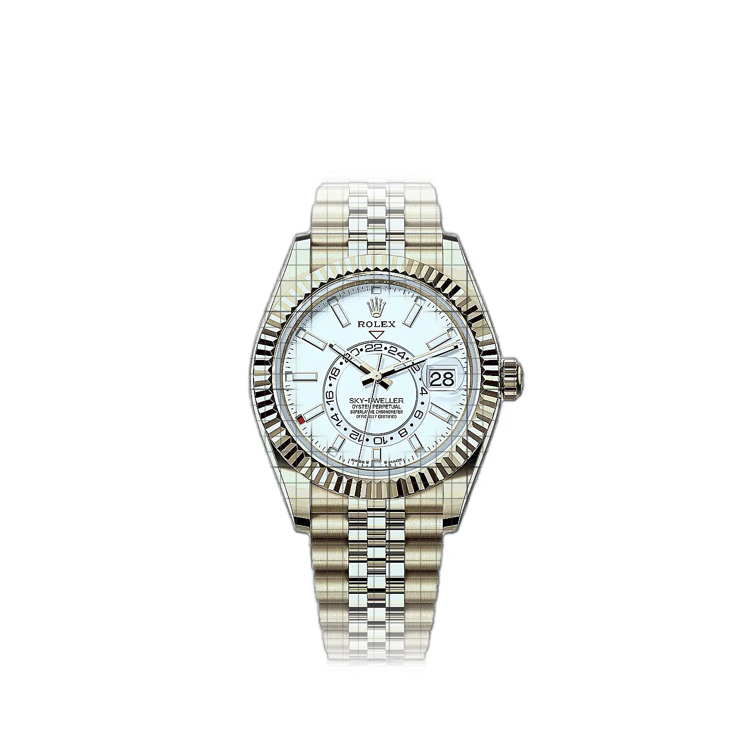 Rolex Sky-Dweller 336938-0006 White Dial Yellow gold 42mm Watch