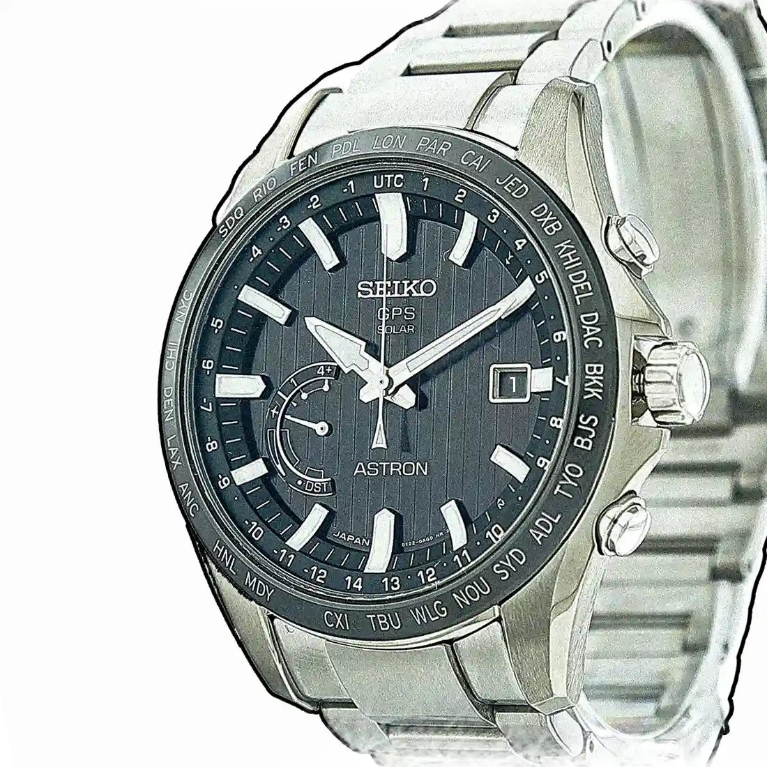 Seiko Astron Quarz Schwarz