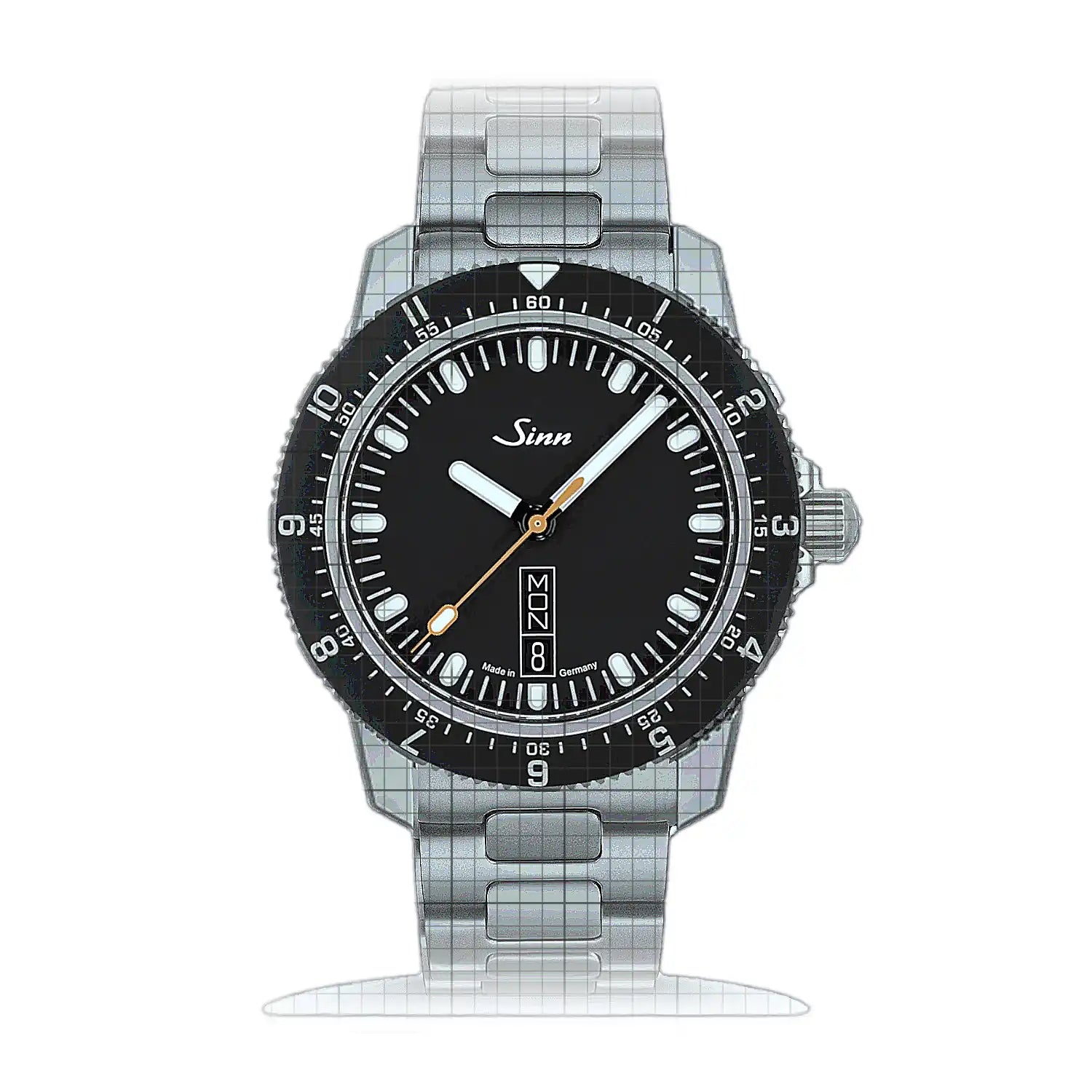 Sinn 105 St Sa UTC – Metal bracelet H-Link 105.020H Black Dial Stainless steel 41mm Watch
