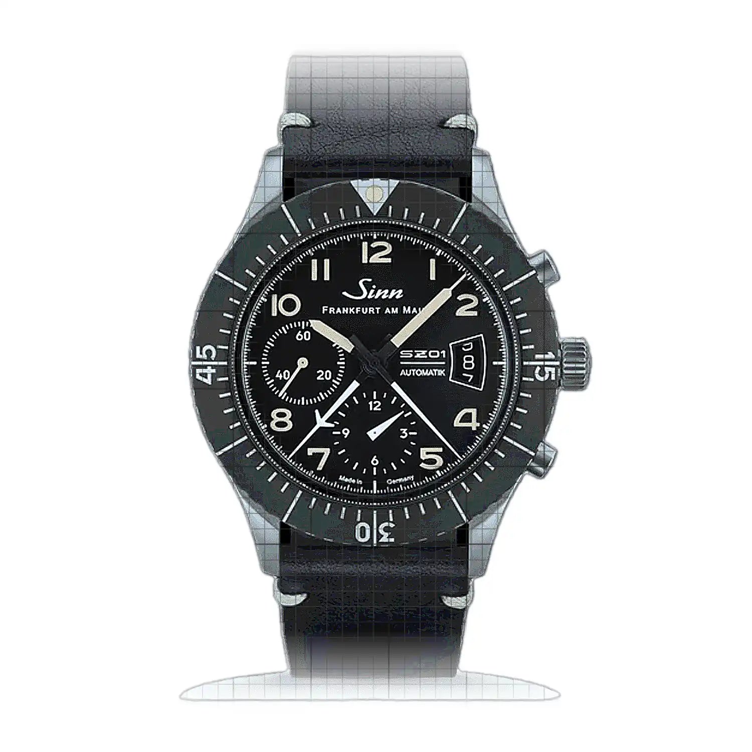 Sinn 156.1 E Limited Edition – Leather strap Black 156.031L-S Black Dial Stainless steel 43mm Watch