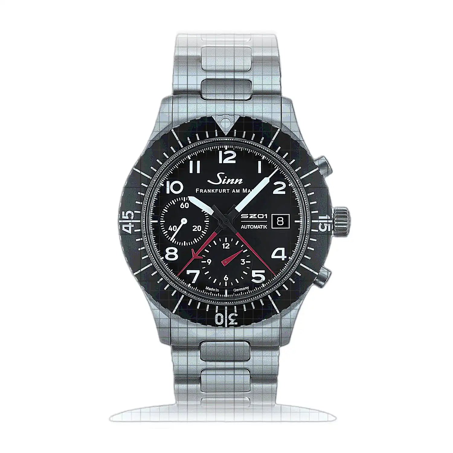 Sinn 156.1 – Metal bracelet H-Link 156.030H Black Dial Stainless steel 43mm Watch