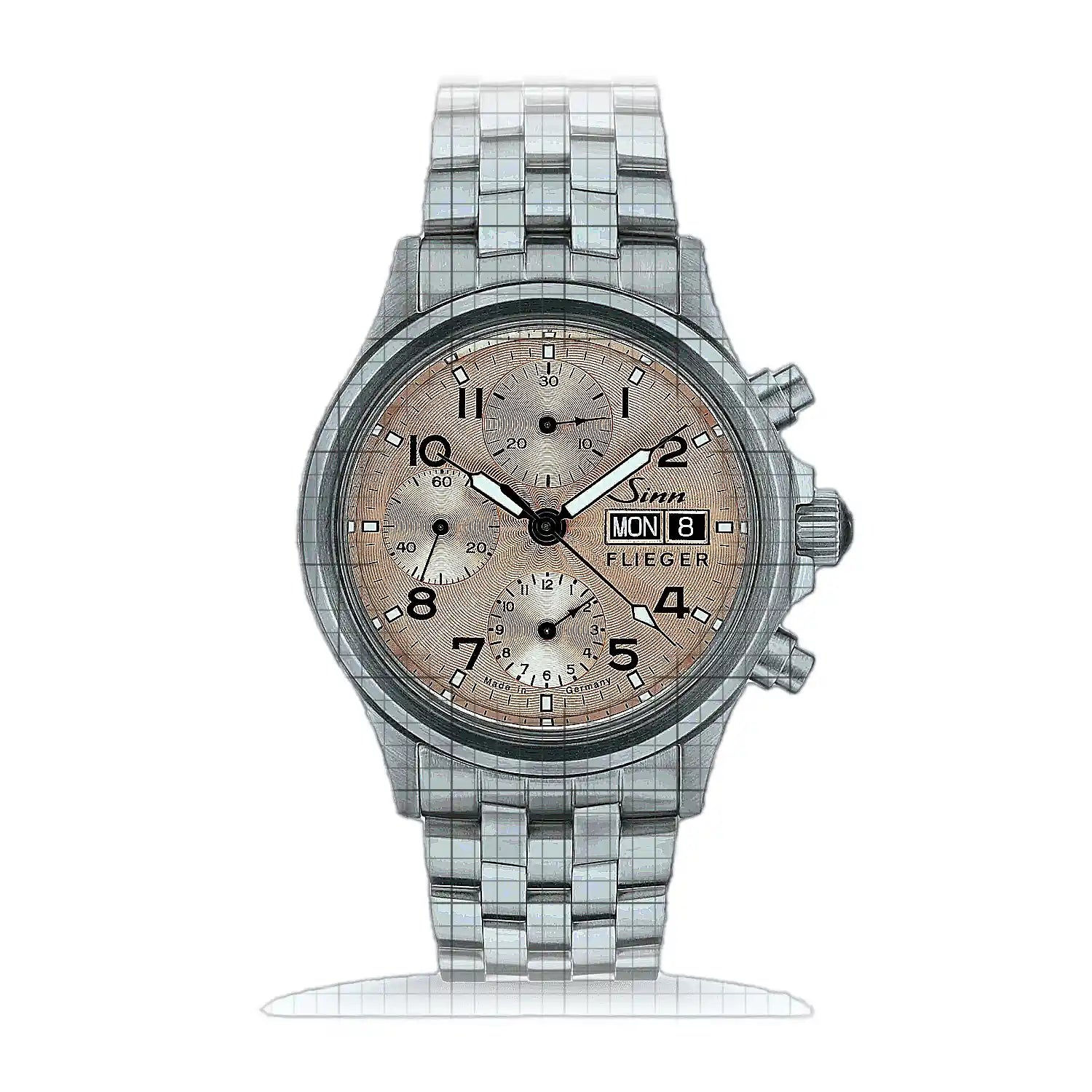 Sinn 356 Sa FLIEGER II – Metal bracelet 356.072 Champagne Dial Stainless steel 38,5mm Watch