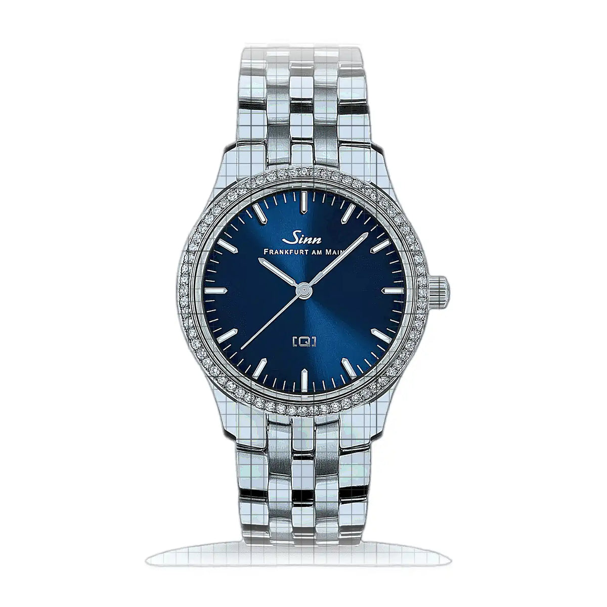 Montre Sinn 434 434.032SM, cadran bleu, acier inoxydable, 34 mm