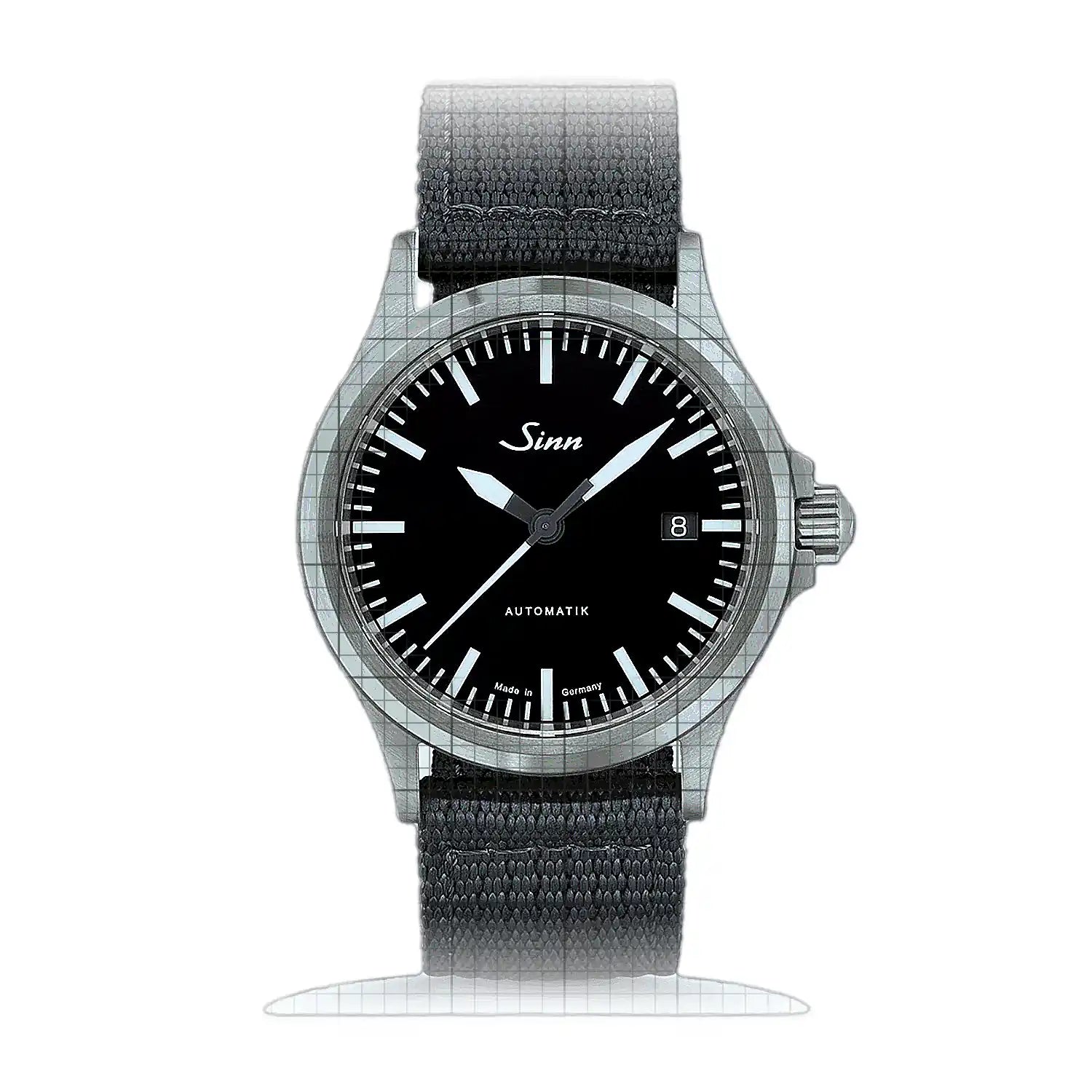 Sinn 556 I – Fabric strap Black 556.010T-S Black Dial Stainless steel 38mm Watch