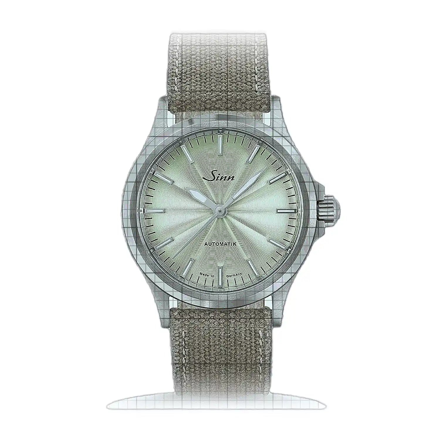 Sinn 556 Salbei – Canvas-Alcantara Beige 556.0123T-B Green Dial Stainless steel mm Watch