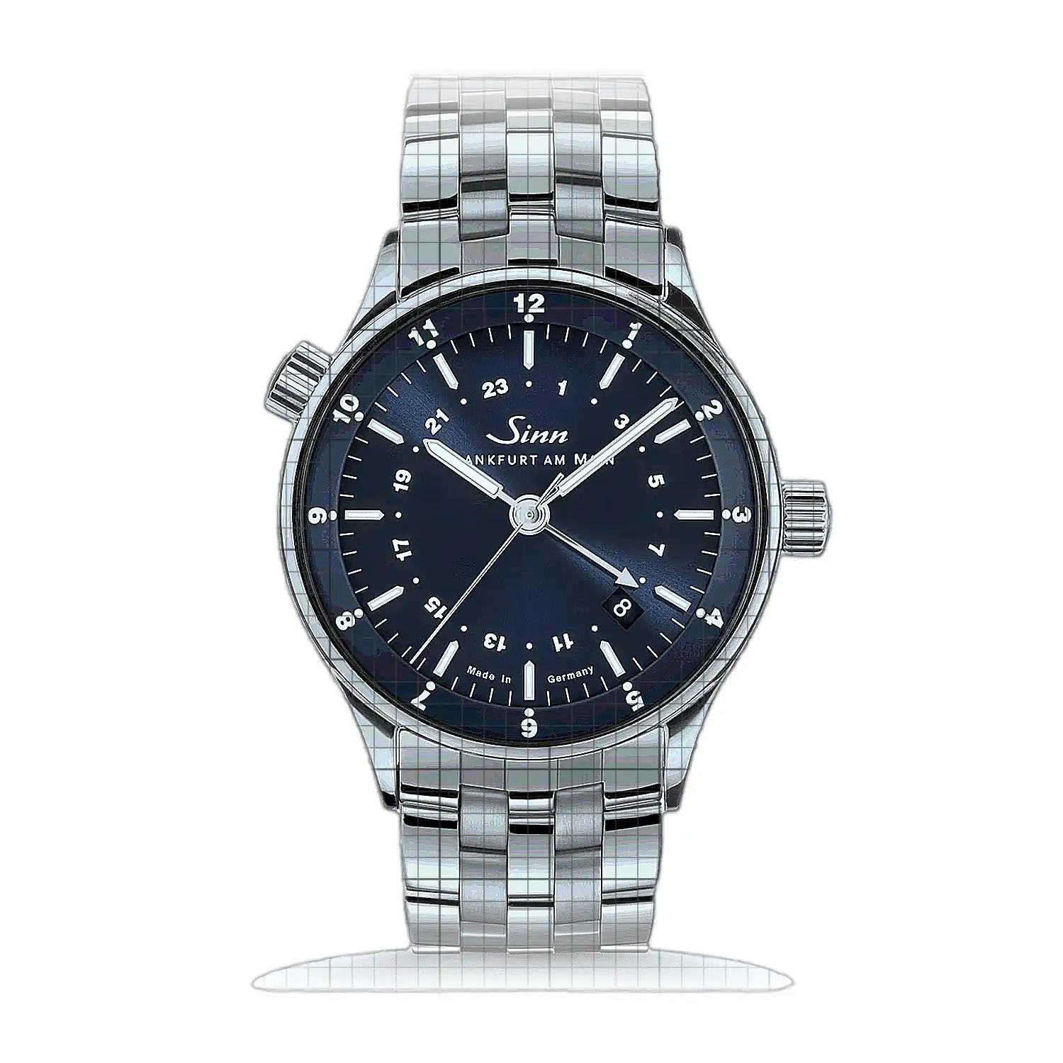 Sinn 6060 B World Time – Metal bracelet 6060.013 Blue Dial Stainless steel 38,5mm Watch